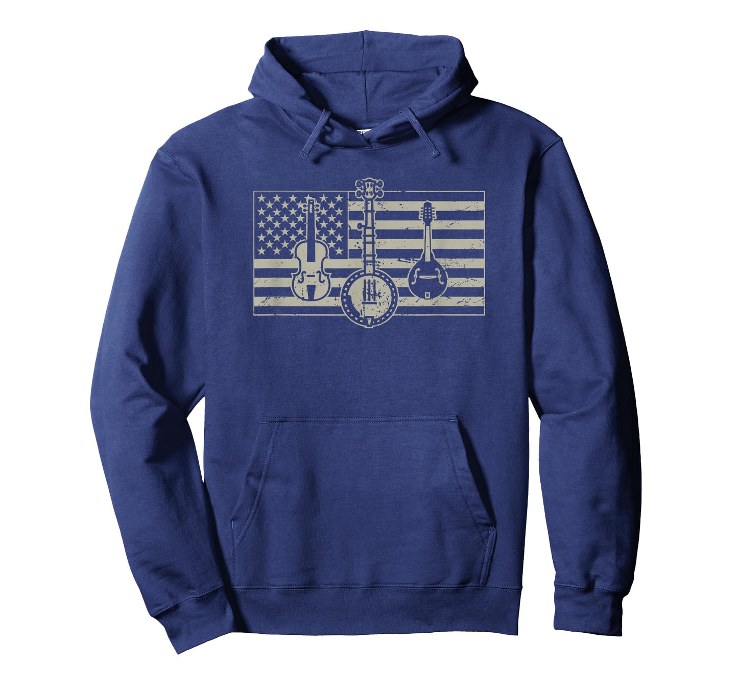 Bluegrass T-Shirt / USA Flag Guitar Banjo Mandolin T-Shirt