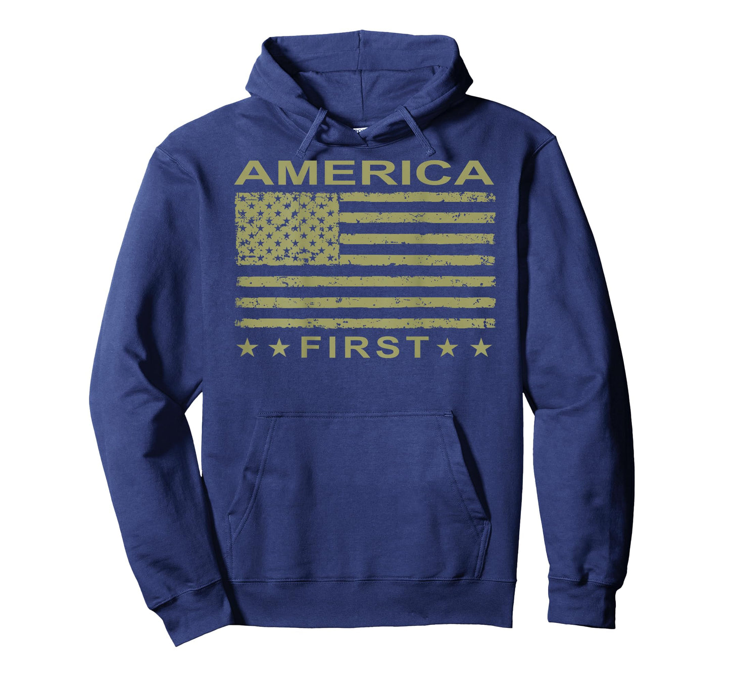 Distressed American USA Flag America First T-Shirt