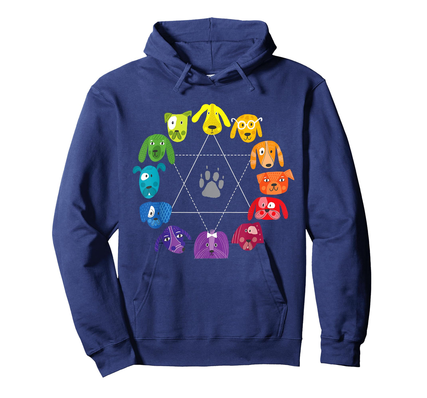 Unique Gifts for Artists by ADS Color Wheel Educational Art Teacher Dog Themed Artist T-Shirt Black Small