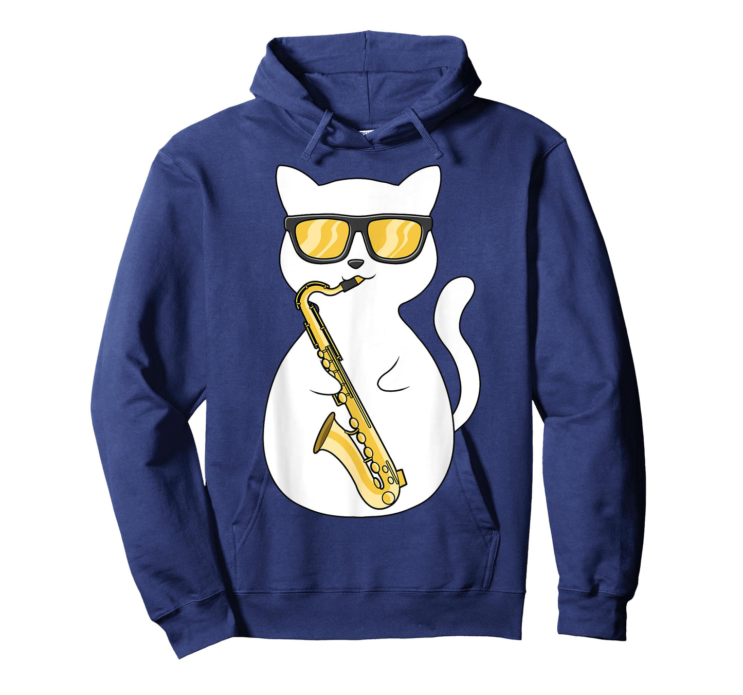Saxophone Player Cat Lover Saxophonist Moon Jazz Musician T-Shirt for Men Women Kids