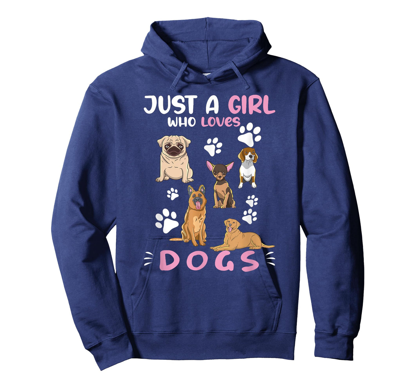 Just A Girl Who Loves Dogs Dog Lover Dog Breed Dogs T-Shirt