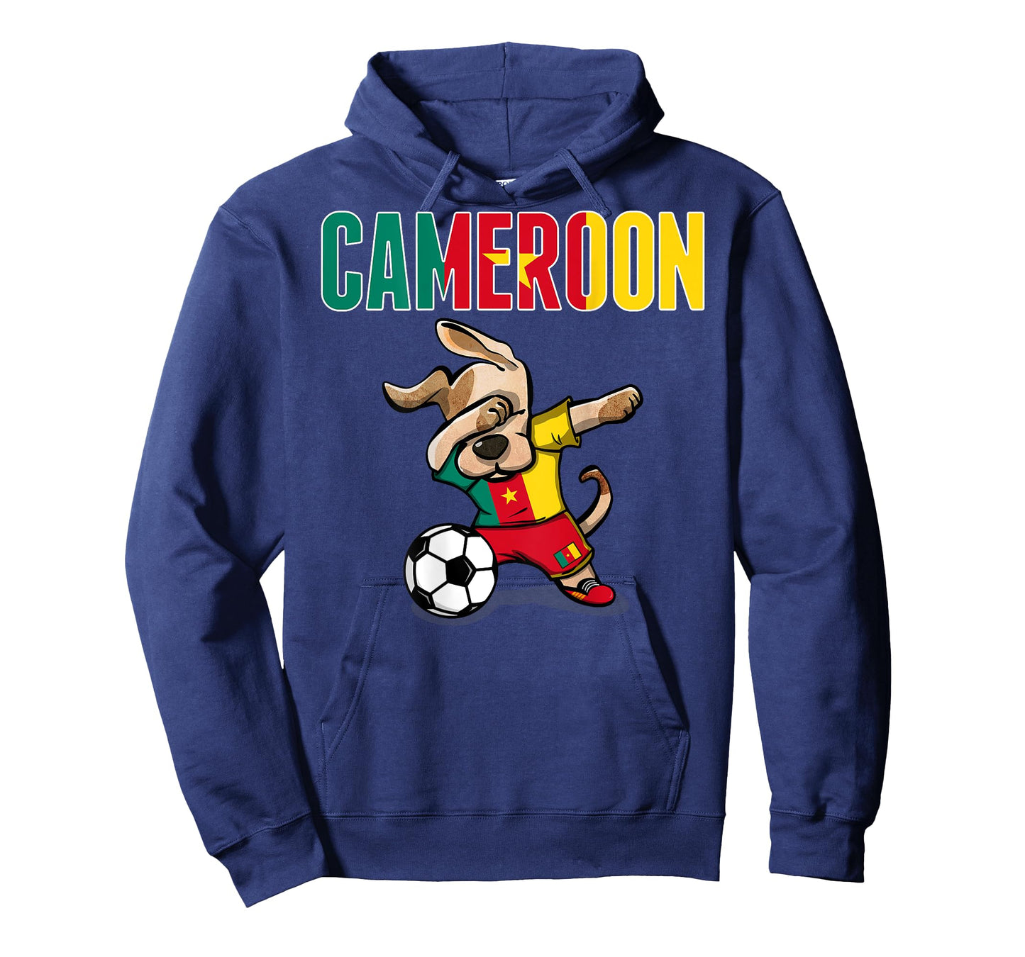 Dabbing Dog Cameroon Soccer Lovers Jersey Cameroonian Flag Men Women Kids T-Shirt