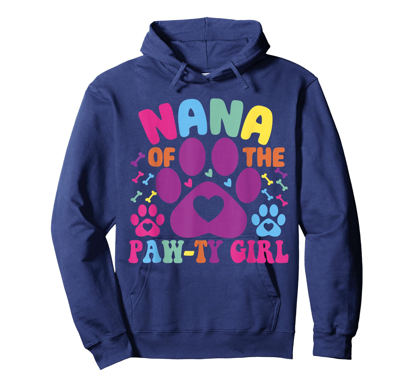 Nana of The Paw-Ty Girl Birthday Family Matching Party T-Shirt