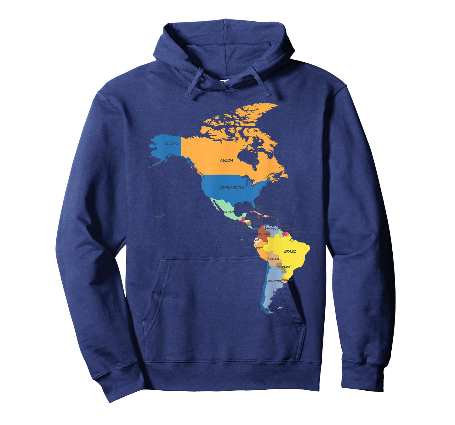 Political map of the continent North and South America T-Shirt