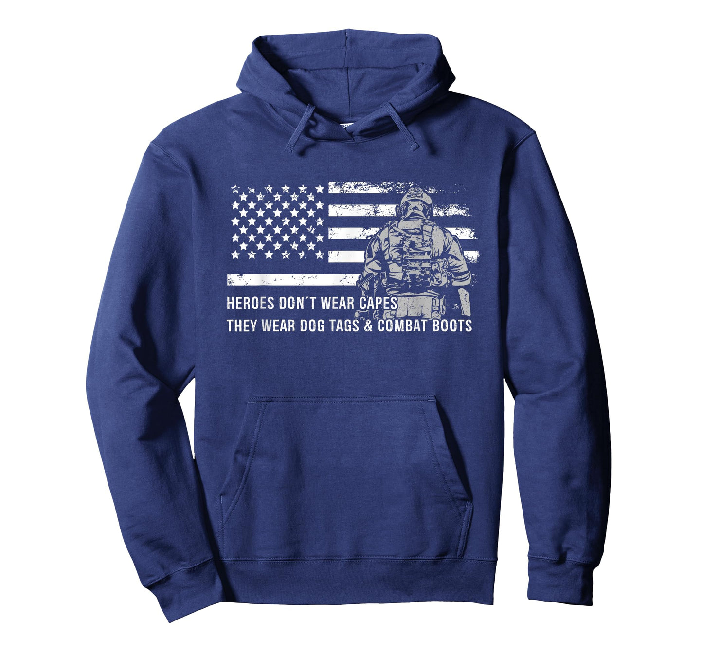 Heroes Don't Wear Capes They Wear Dog Tags & Combat Boots T-Shirt