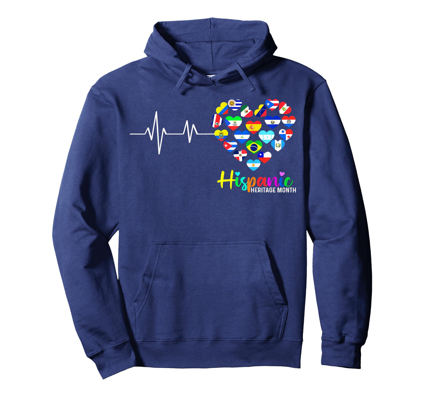 Hispanic Heritage Month All Countries Heartbeat Men Women T-Shirt