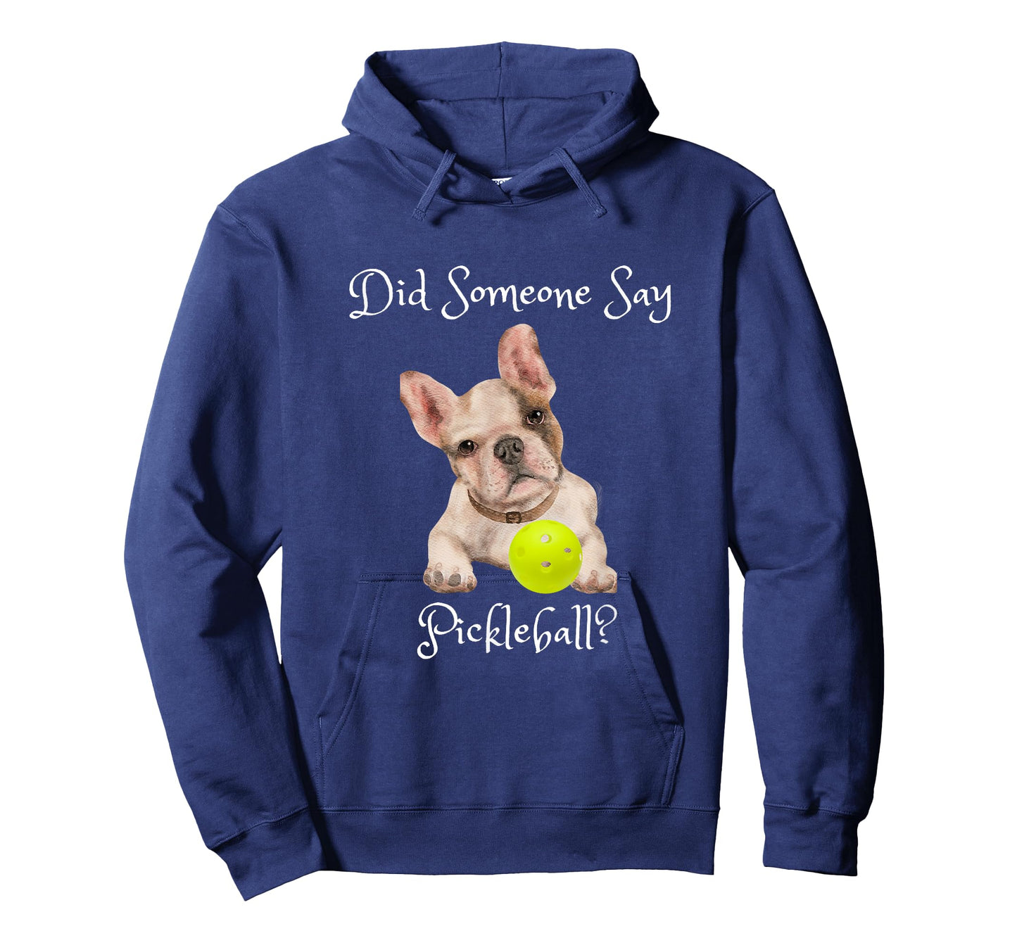 Cute French Bull Dog Wants to Play Pickleball Men Women Kids T-Shirt