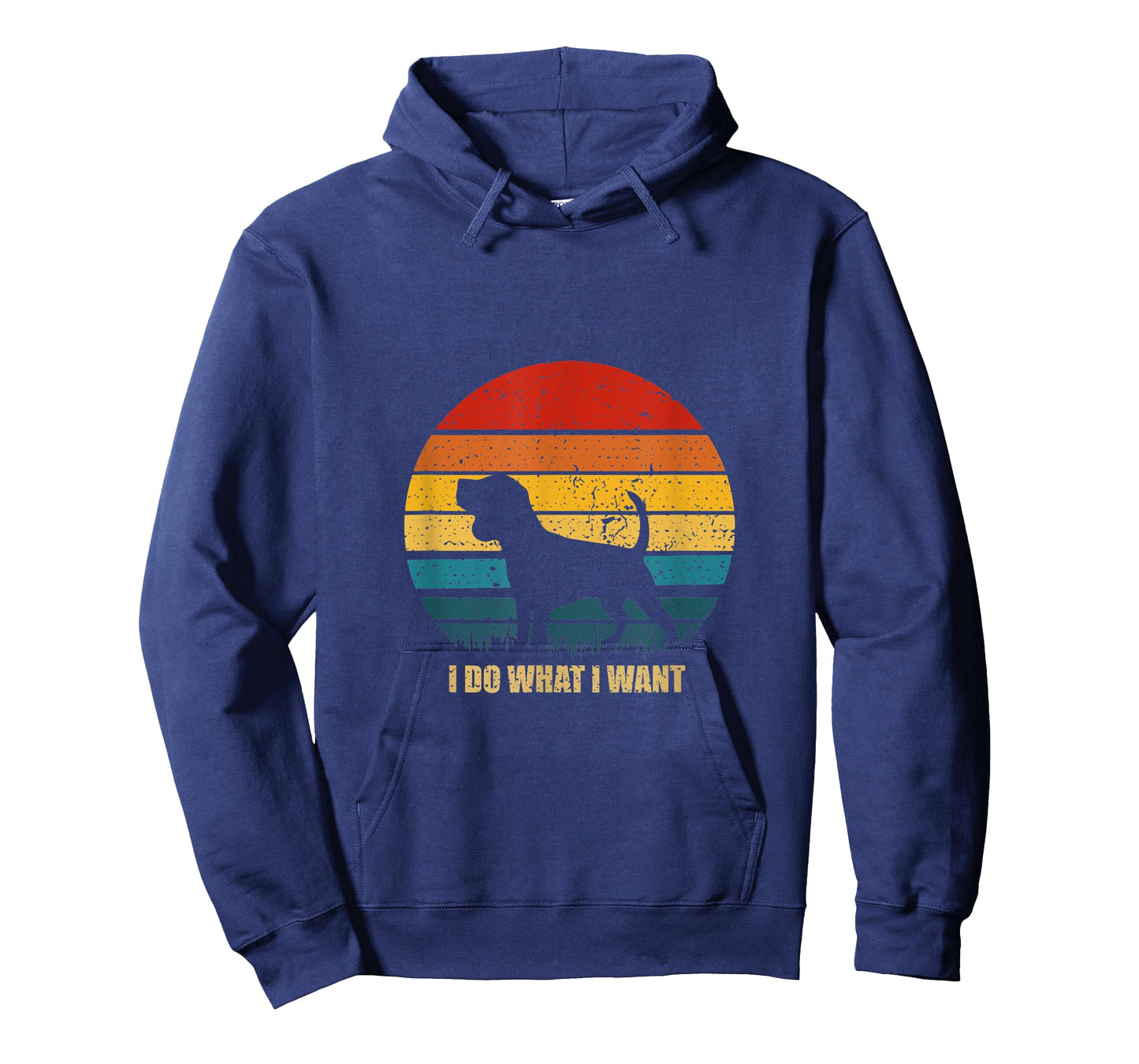 Funny Dog Gift Vintage Sunset I Do What I Want Dog Men Women T-Shirt