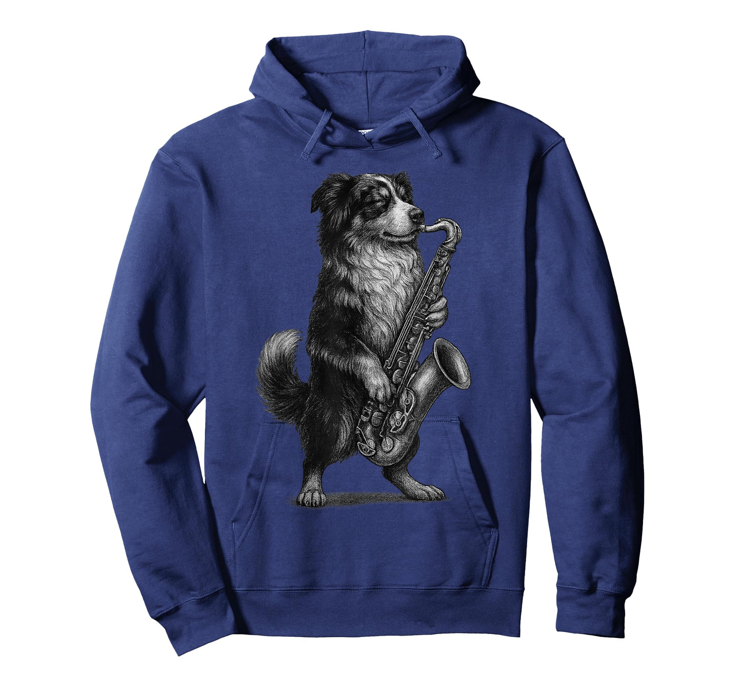 Australian Shepherd Playing Saxophone Jazz Music Dog Lover T-Shirt