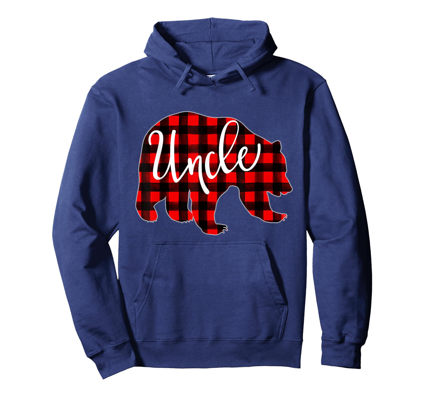 Red Plaid Uncle Bear Matching Family Christmas Eve Buffalo T-Shirt