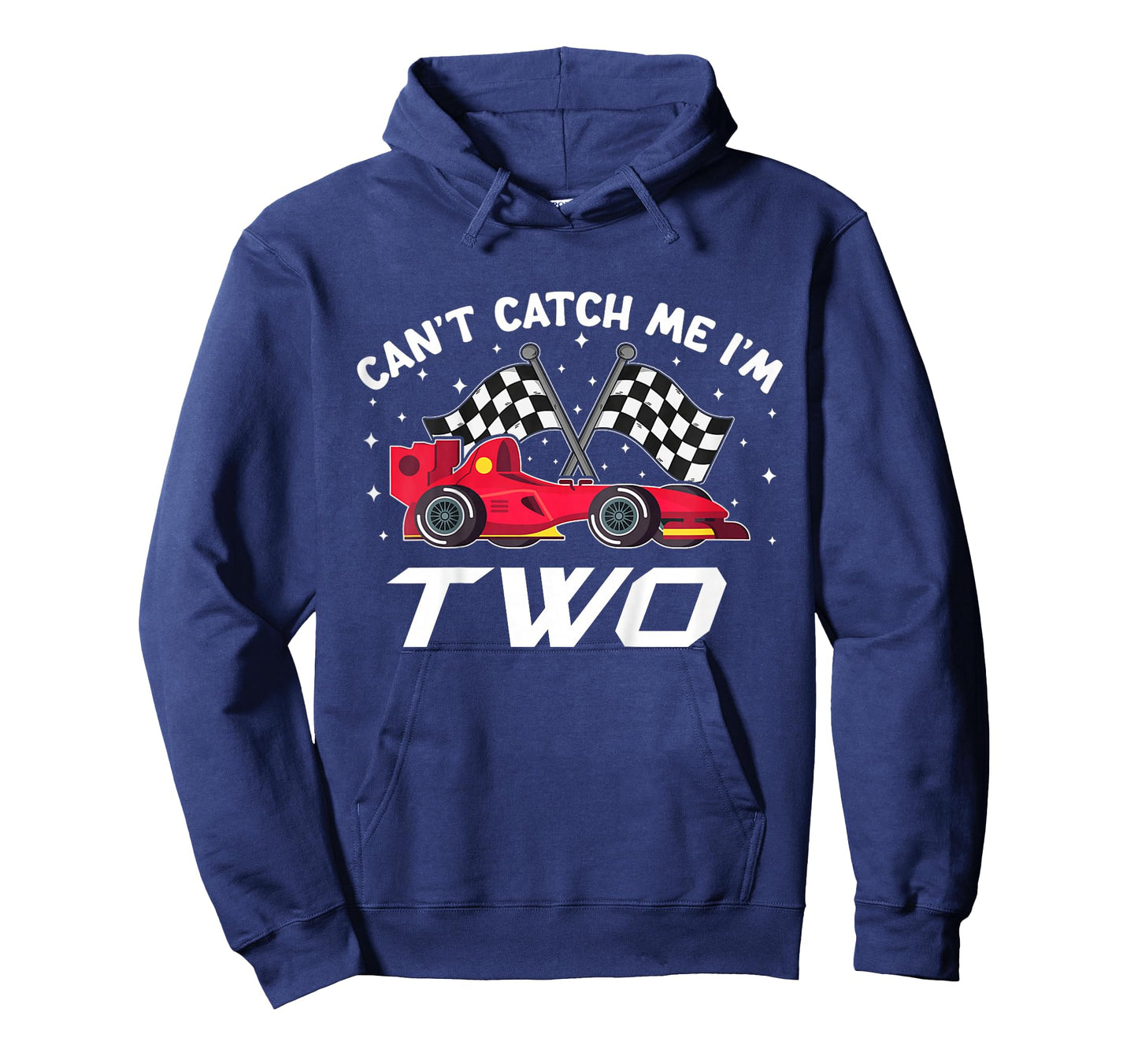 Kids Can’t Catch Me I’m 2, Kids 2rd Birthday Red Racing Car T-Shirt