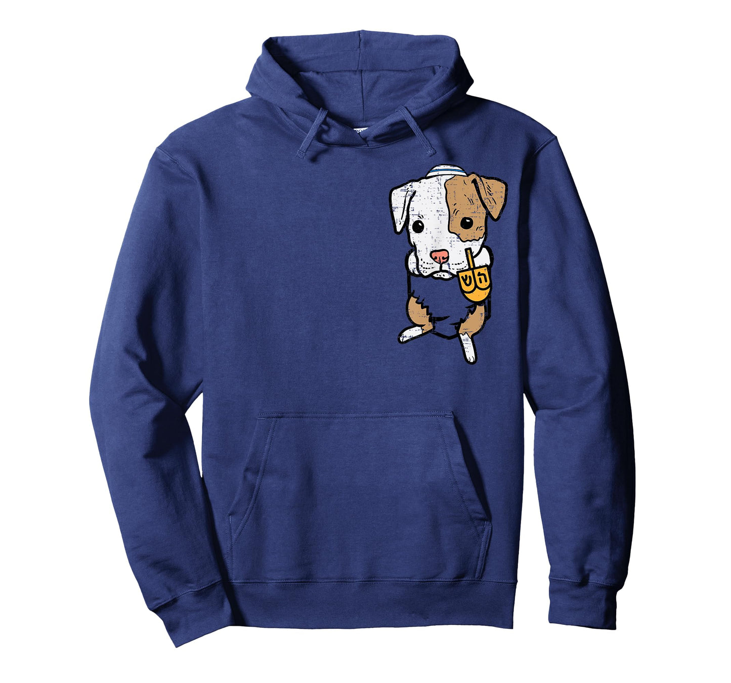 Pocket Dog Pitbull Jewish Hanukkah Pajamas Chanukah PJs T-Shirt