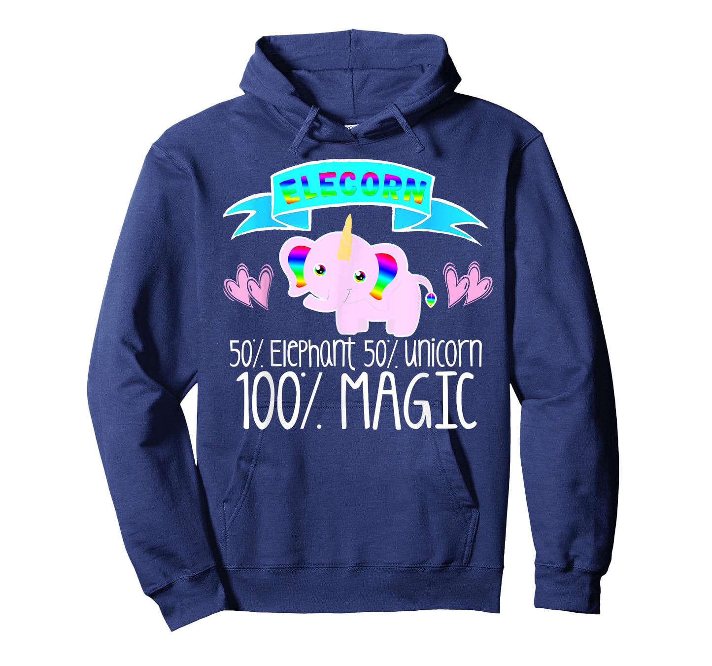 Unicorn Elephant ELECORN Girls Women Love Fairy Tales Cute T-Shirt
