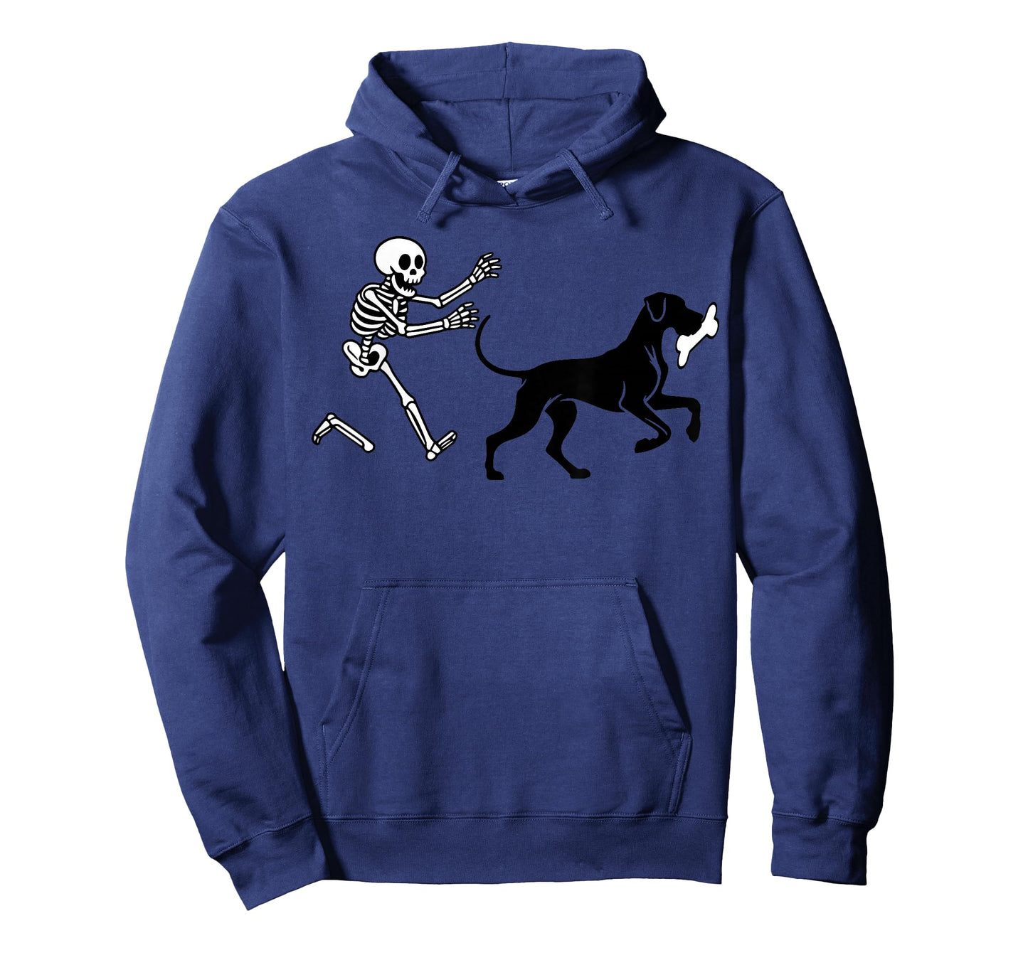 Funny Great Dane Running Skeleton Halloween T-Shirt