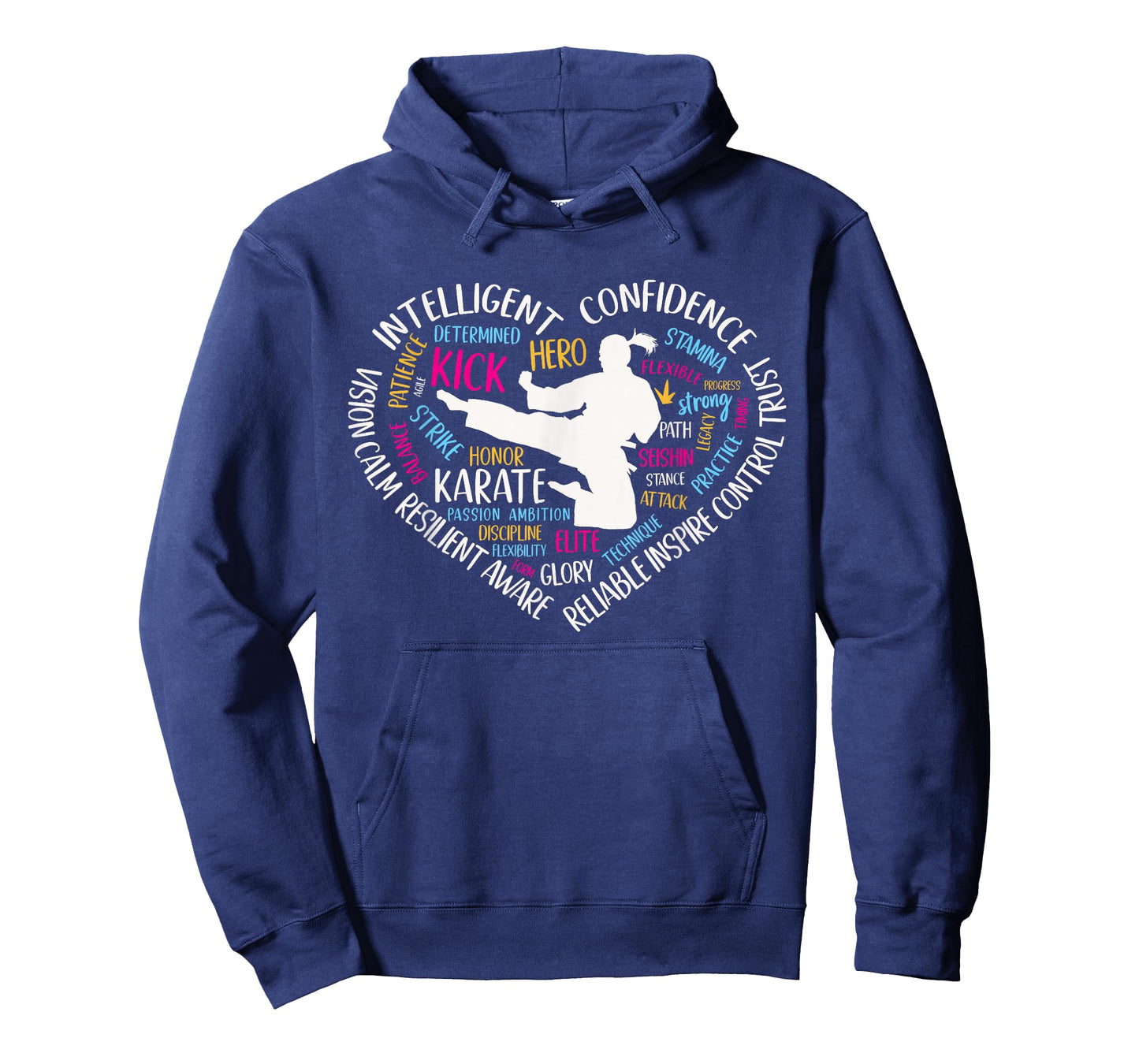 Girls Karate Heart for Teens Women Love Martial Arts Words T-Shirt
