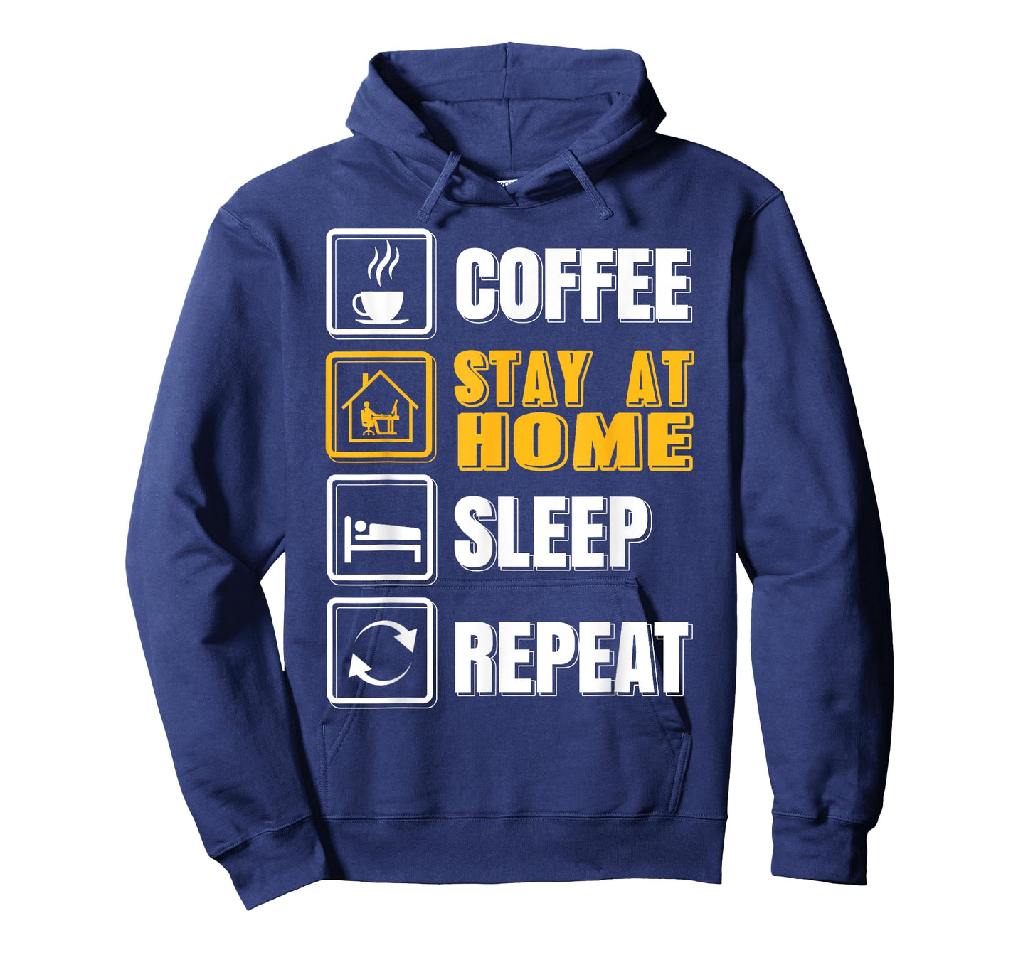 Funny Coffee Stay at Home Rest Then Repeat Humor Graphic T-Shirt