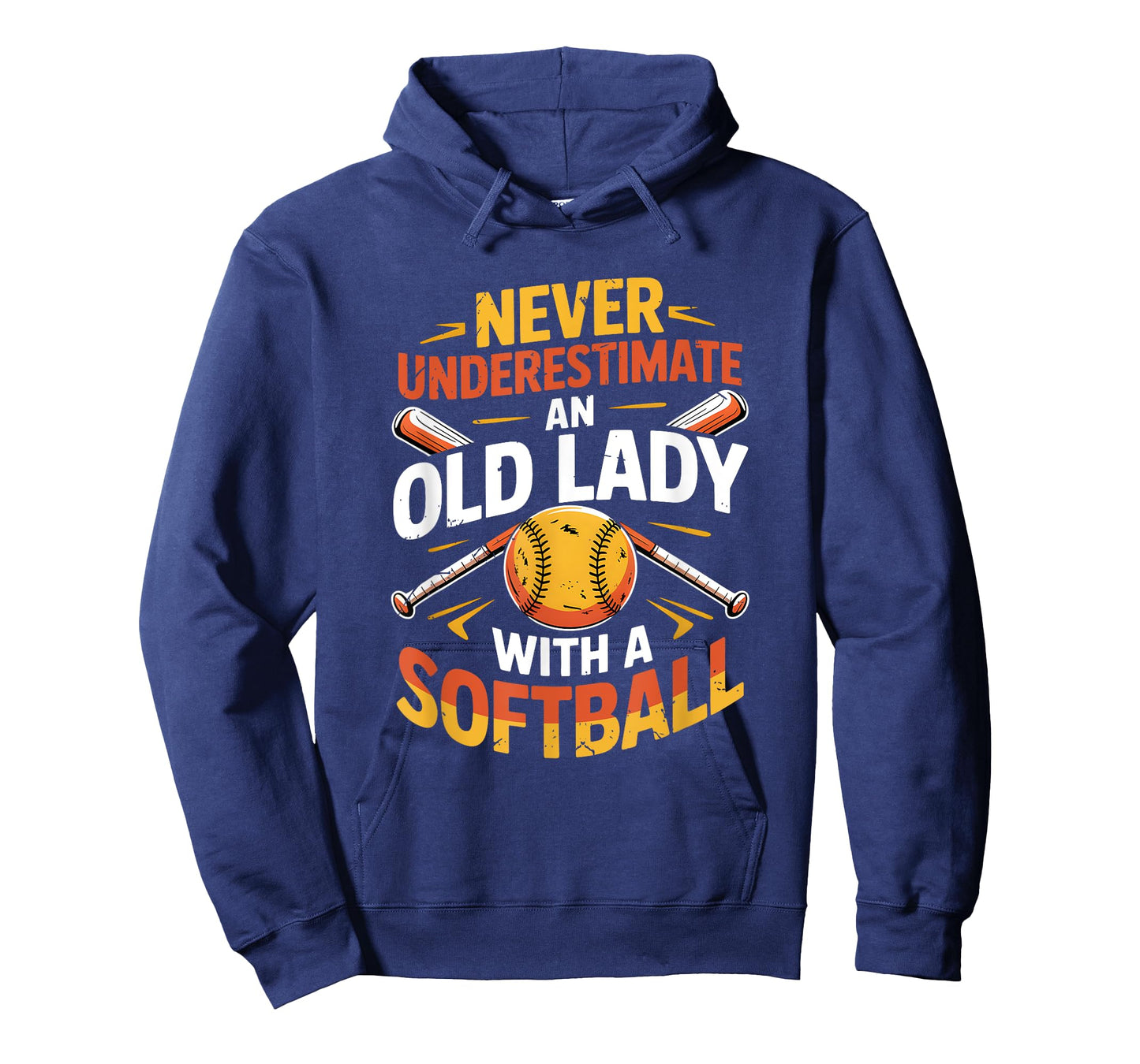 Never Underestimate Old Lady with A Softball Sport Player T-Shirt