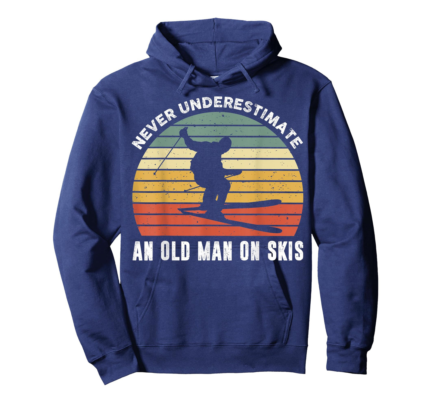 Never Underestimate An Old Man On Skies Funny Skiing Gift T-Shirt