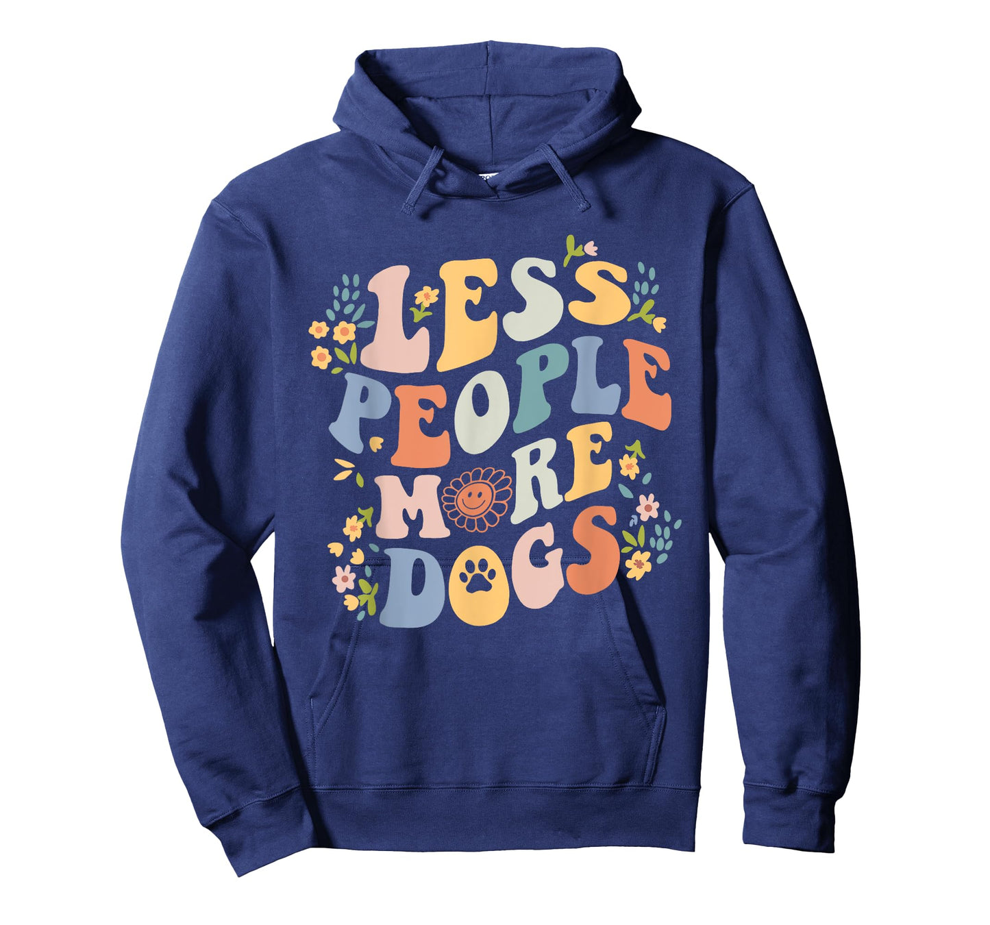 Less People More Dogs Funny Retro Vintage Groovy Dog Lovers T-Shirt for Men Women