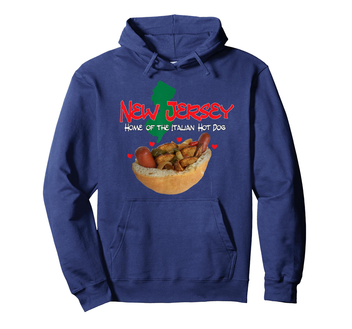 NEW JERSEY, HOME OF THE ITALIAN HOTDOG, NJ, HOT DOGS, FOOD T-Shirt