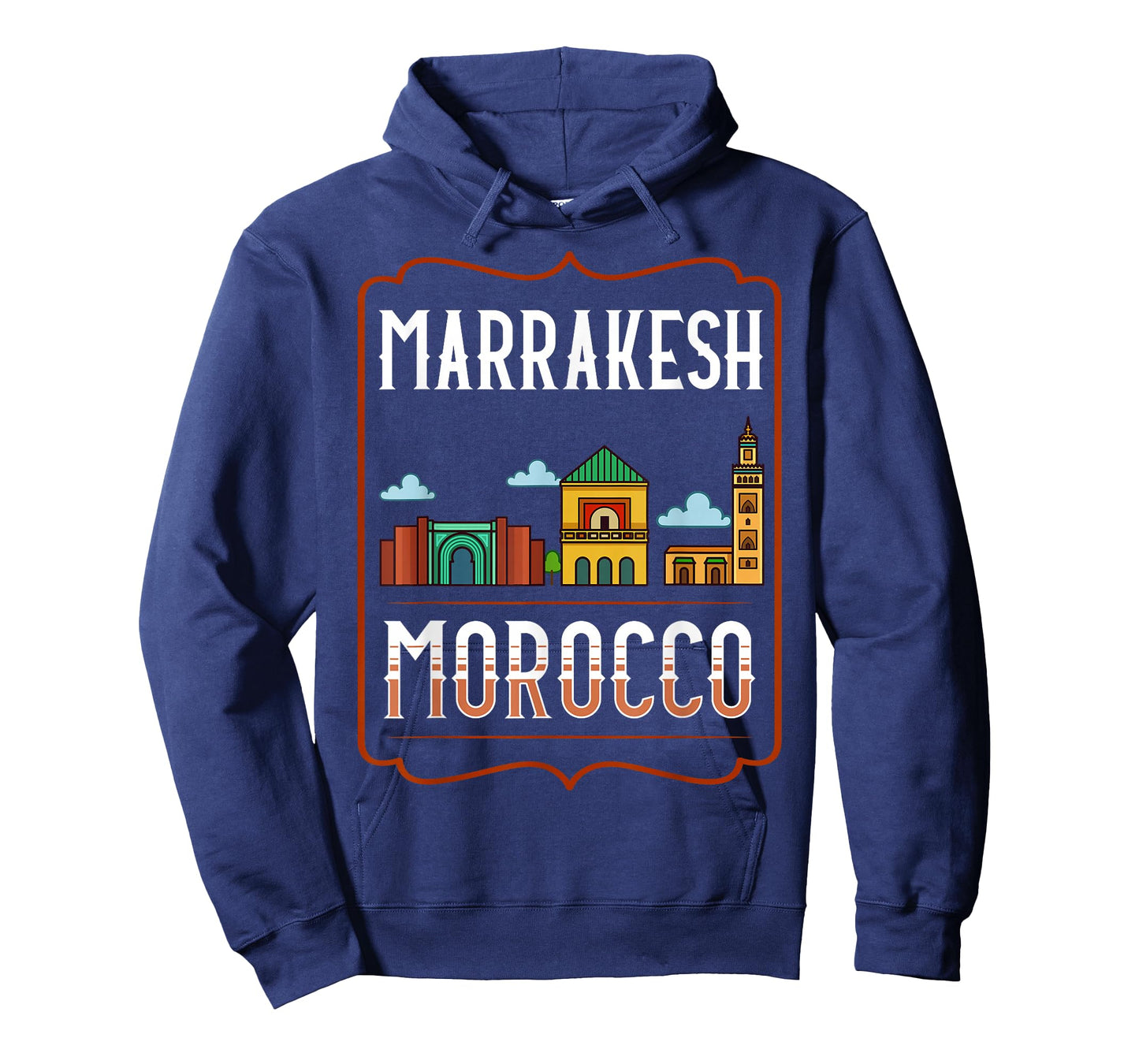 Marrakesh Morocco City Skyline Map Travel T-Shirt