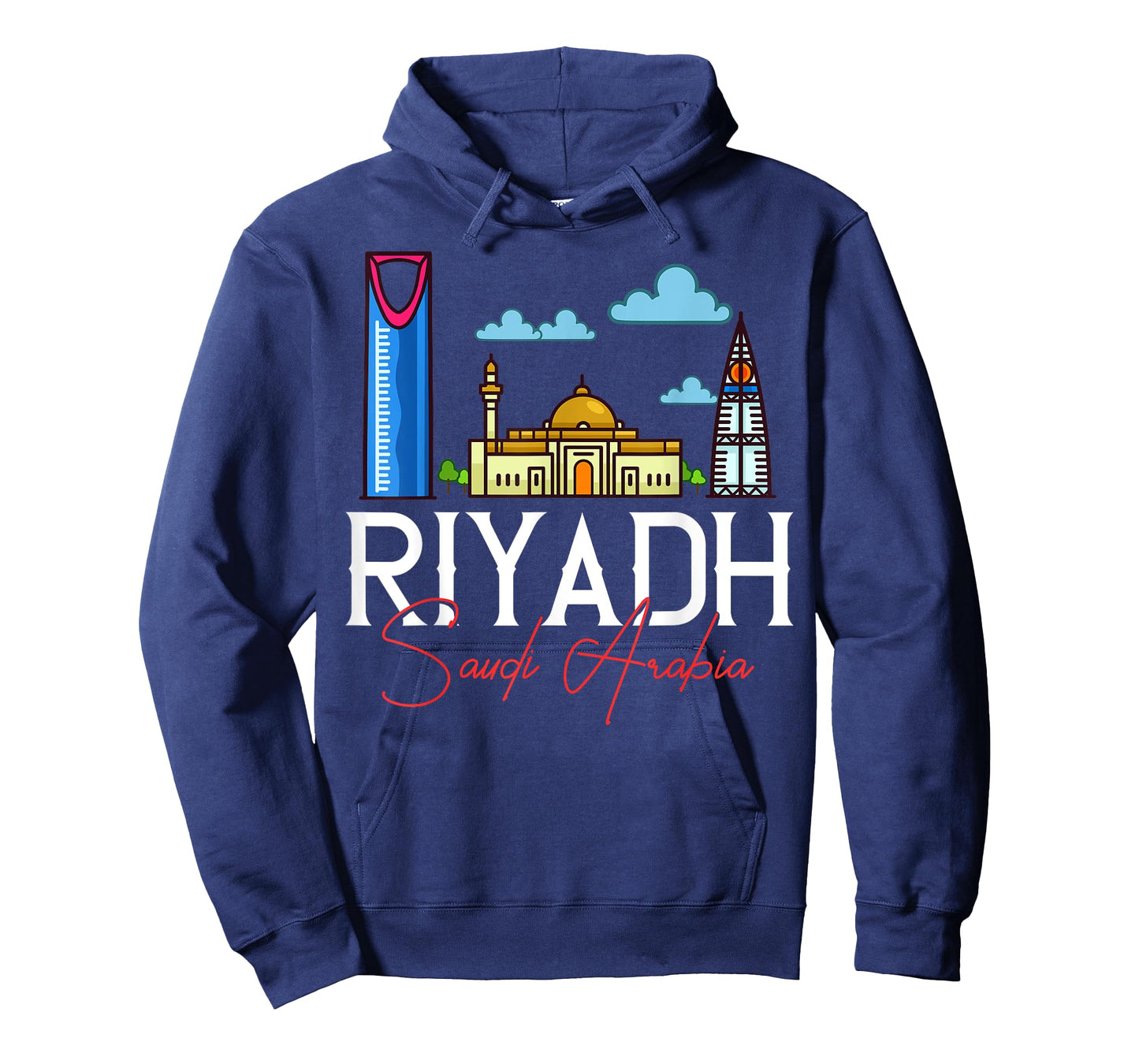 Riyadh Saudi Arabia City Skyline Map Travel T-Shirt