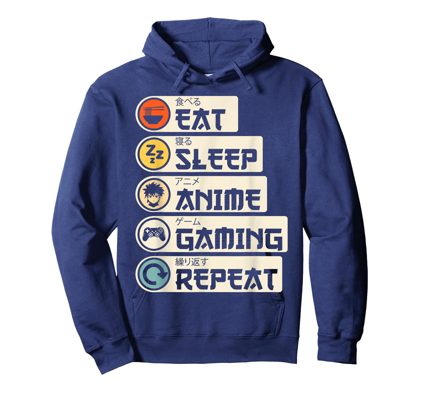 Eat Sleep Anime Gaming Repeat Kawaii Otaku Anime Manga T-Shirt