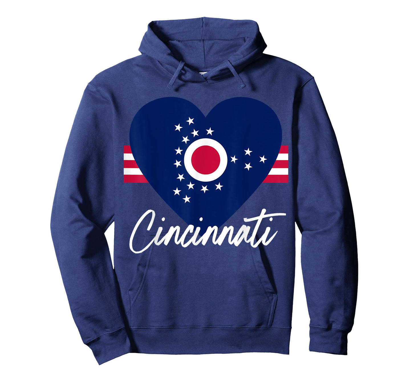 I Love Cincinnati Ohio OH Flag Heart T-Shirt