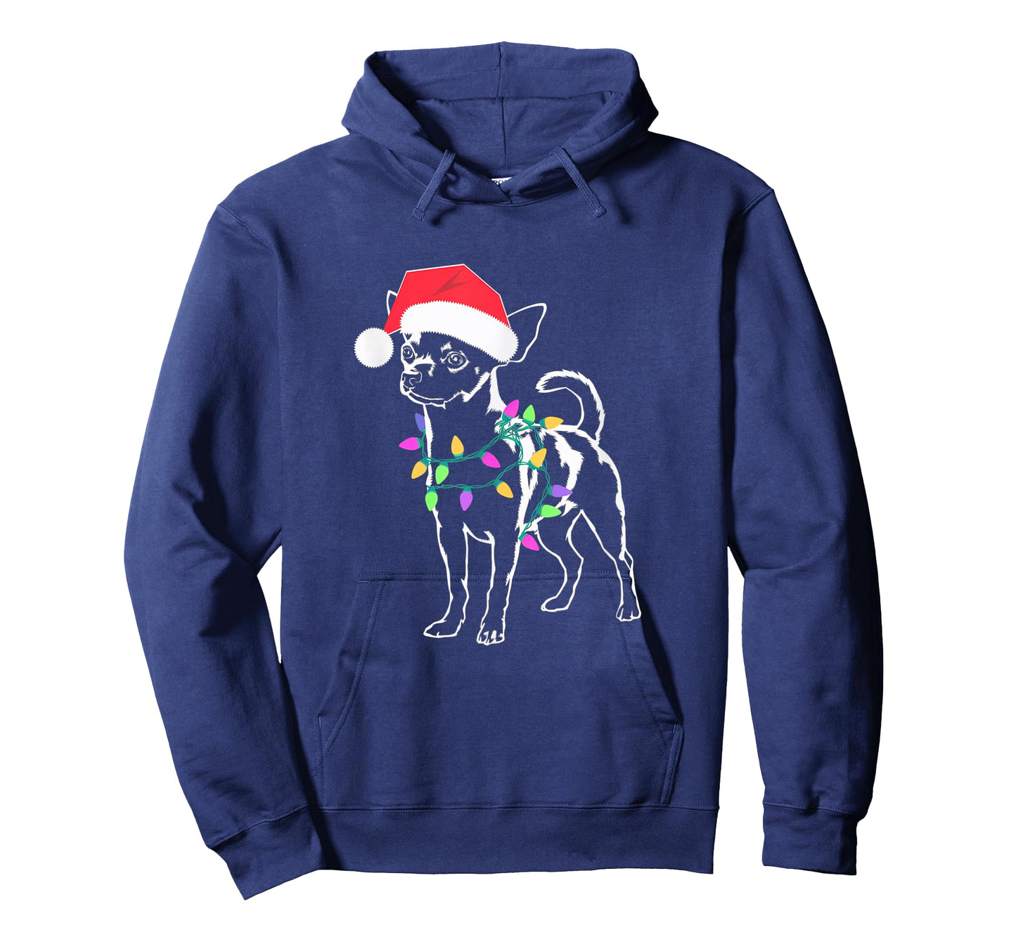 Chihuahua Christmas Lights Santa T-Shirt