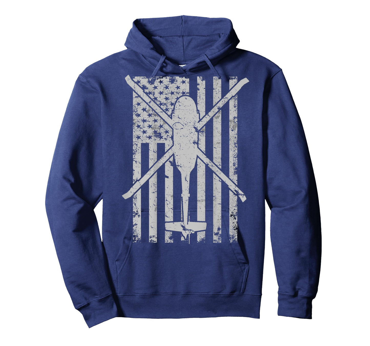 UH-60 Black Hawk Military Helicopter Vintage Flag BACK PRINT T-Shirt