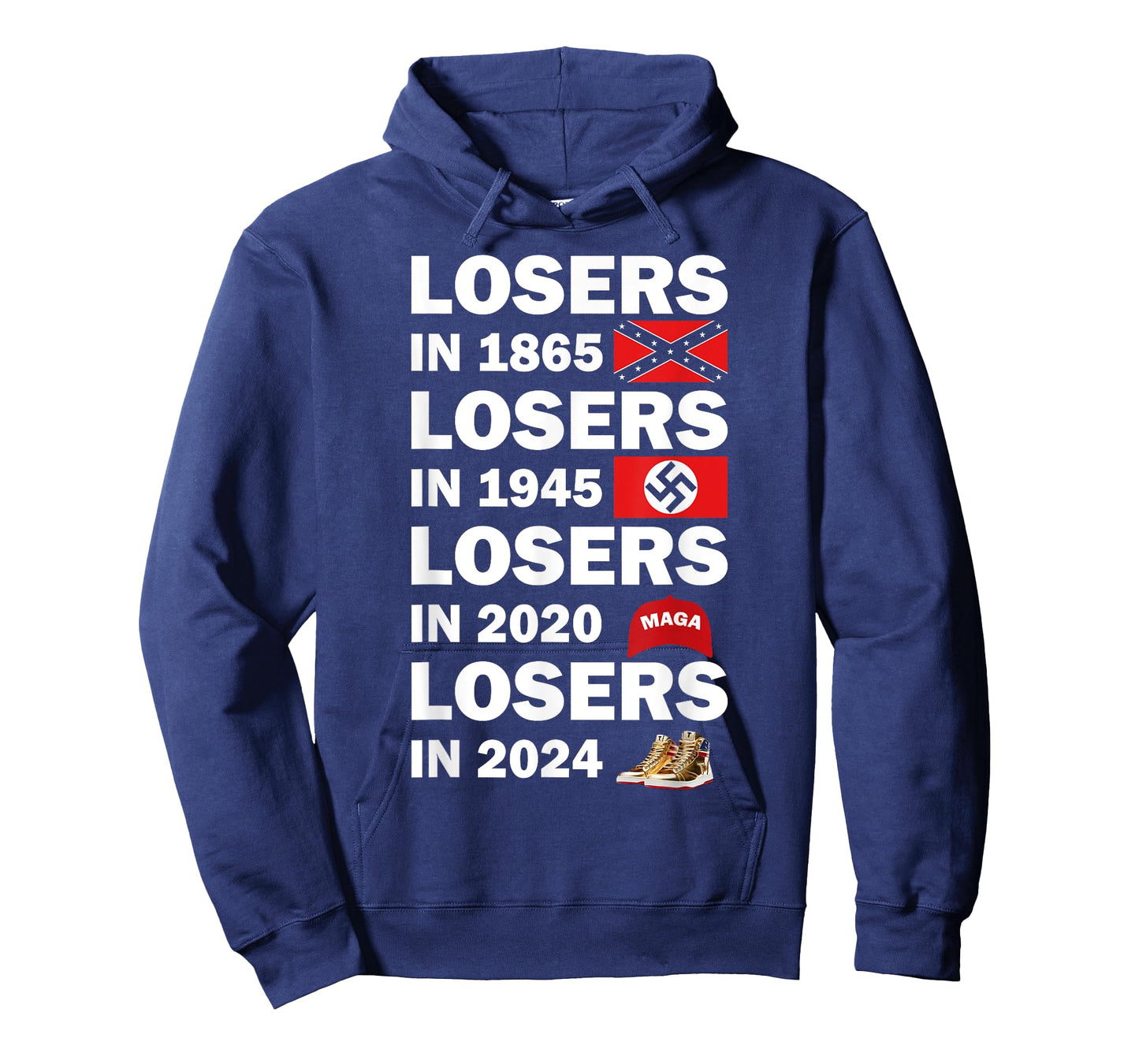 Funny Losers In 2024 Tee Shirt, Small, Black