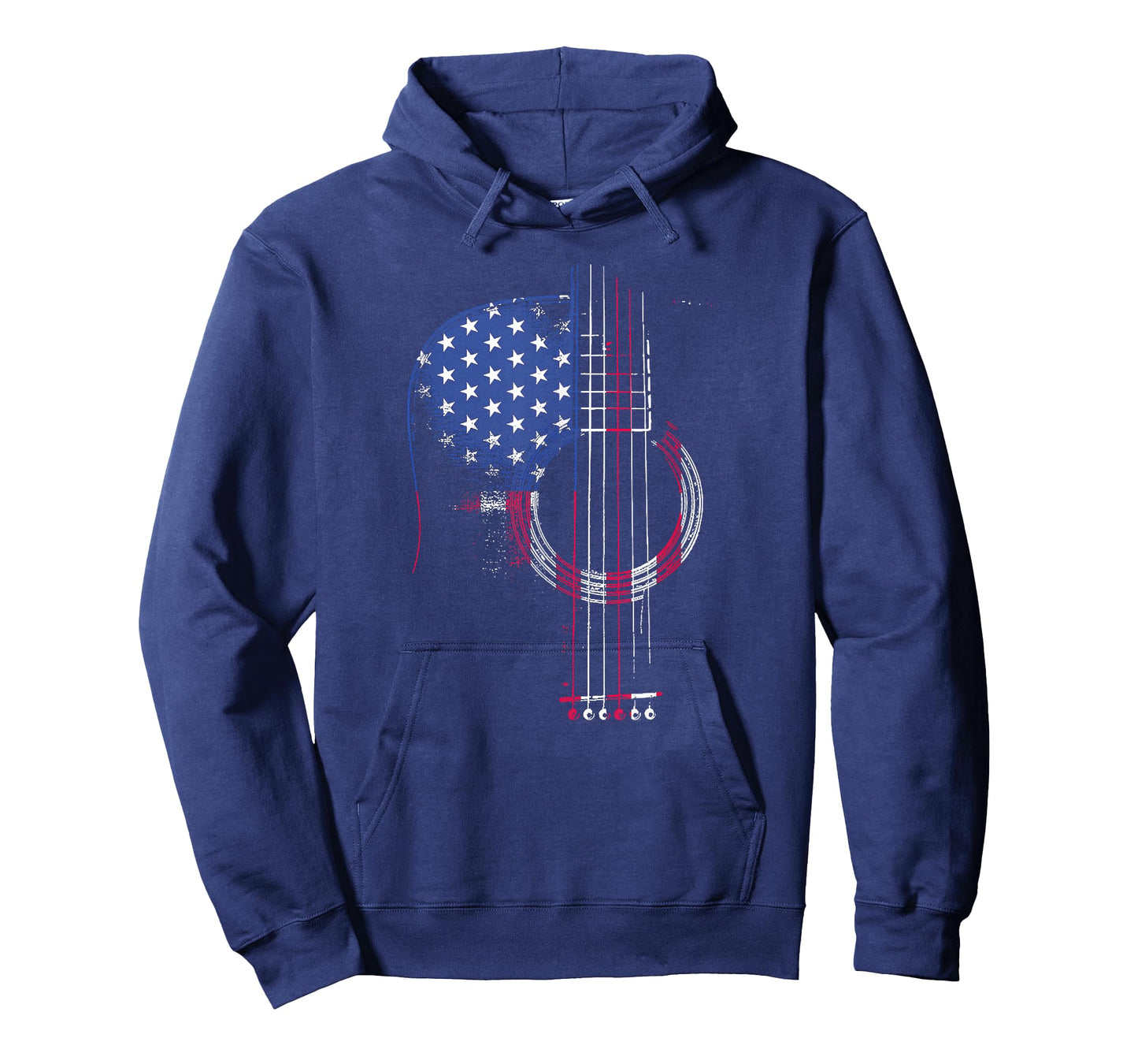 Funny Guitar America Flag Patriotic 4th Of July Women Men T-Shirt