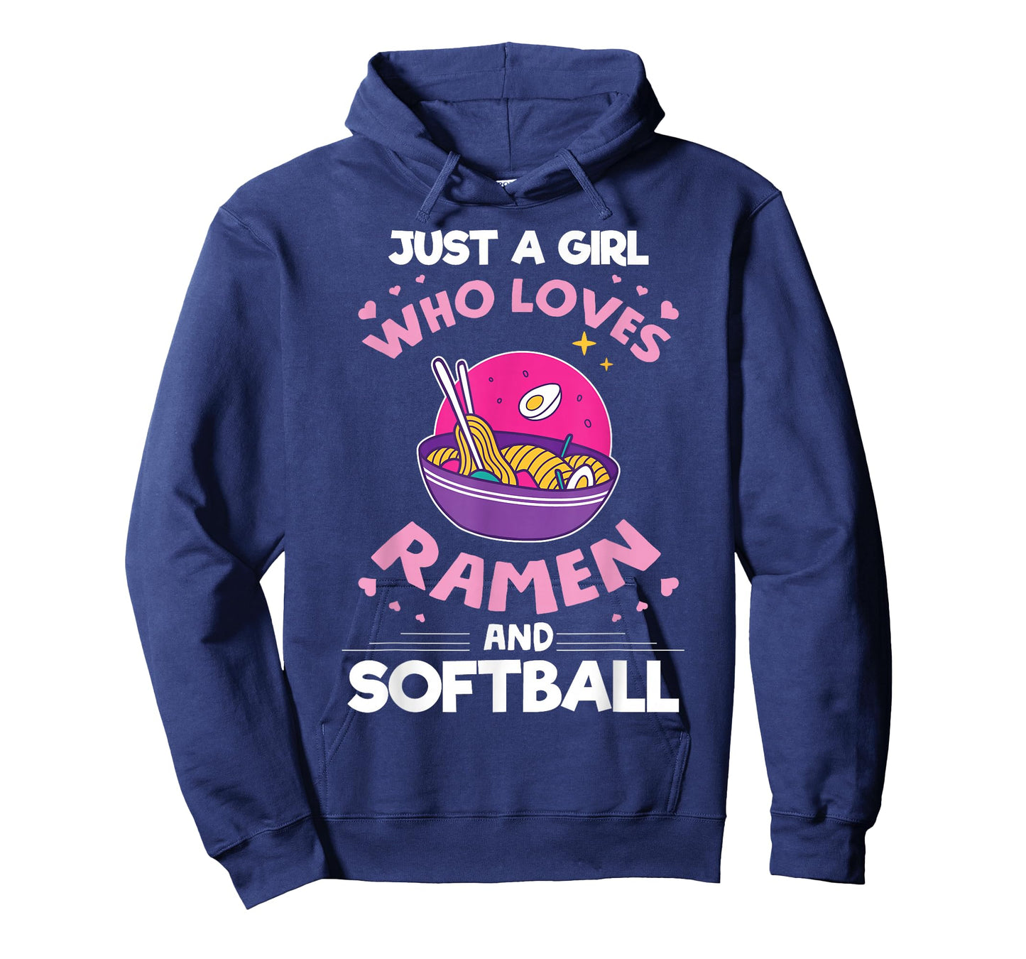 Girl who loves Ramen And Softball Anime gifts for teen girls T-Shirt