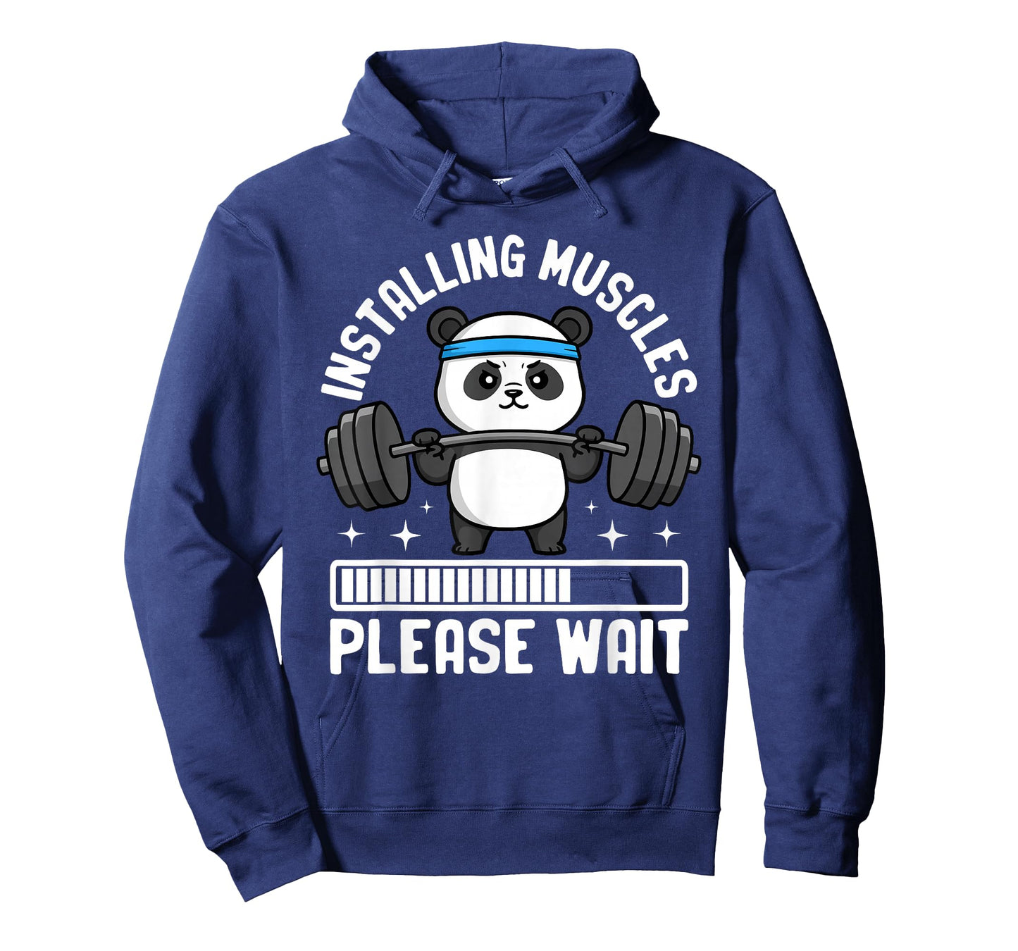 Installing Muscles Please Wait Panda Gym T-Shirt