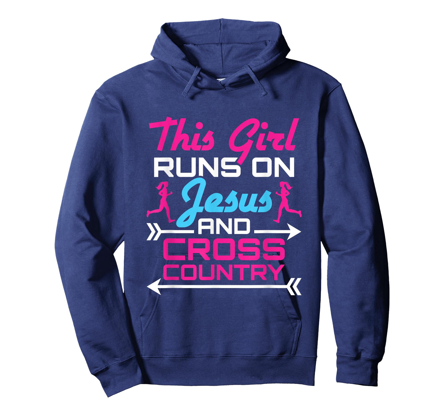 This Girl Runs on Jesus and Cross Country Cute Running XC T-Shirt