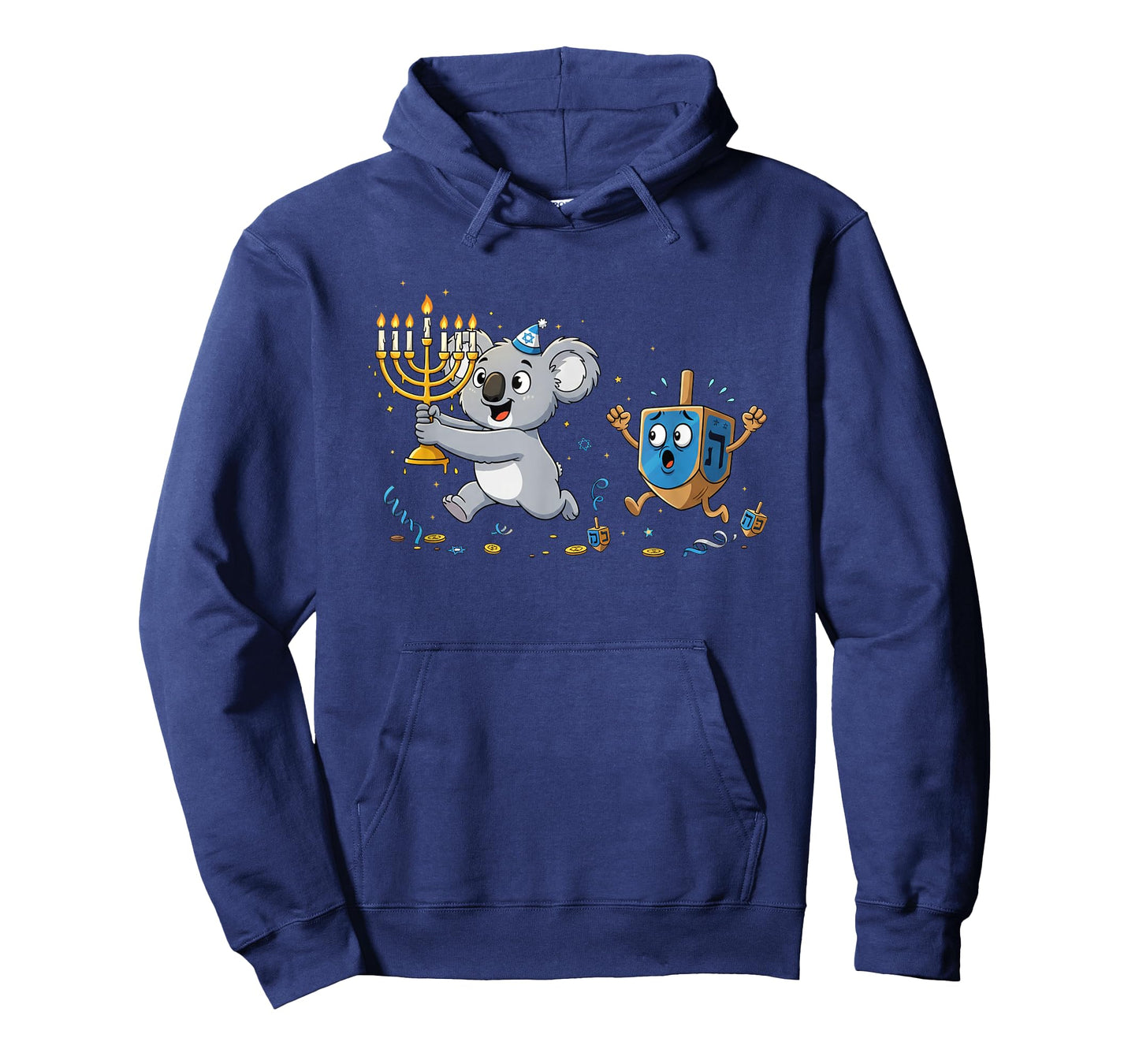 Funny Koala Dreidel Menorah Hanukkah Kids Womens Mens T-Shirt