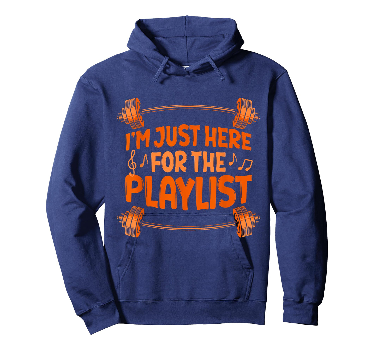 I'm Just Here For The Playlist Workout Playlist Gym Barbell T-Shirt