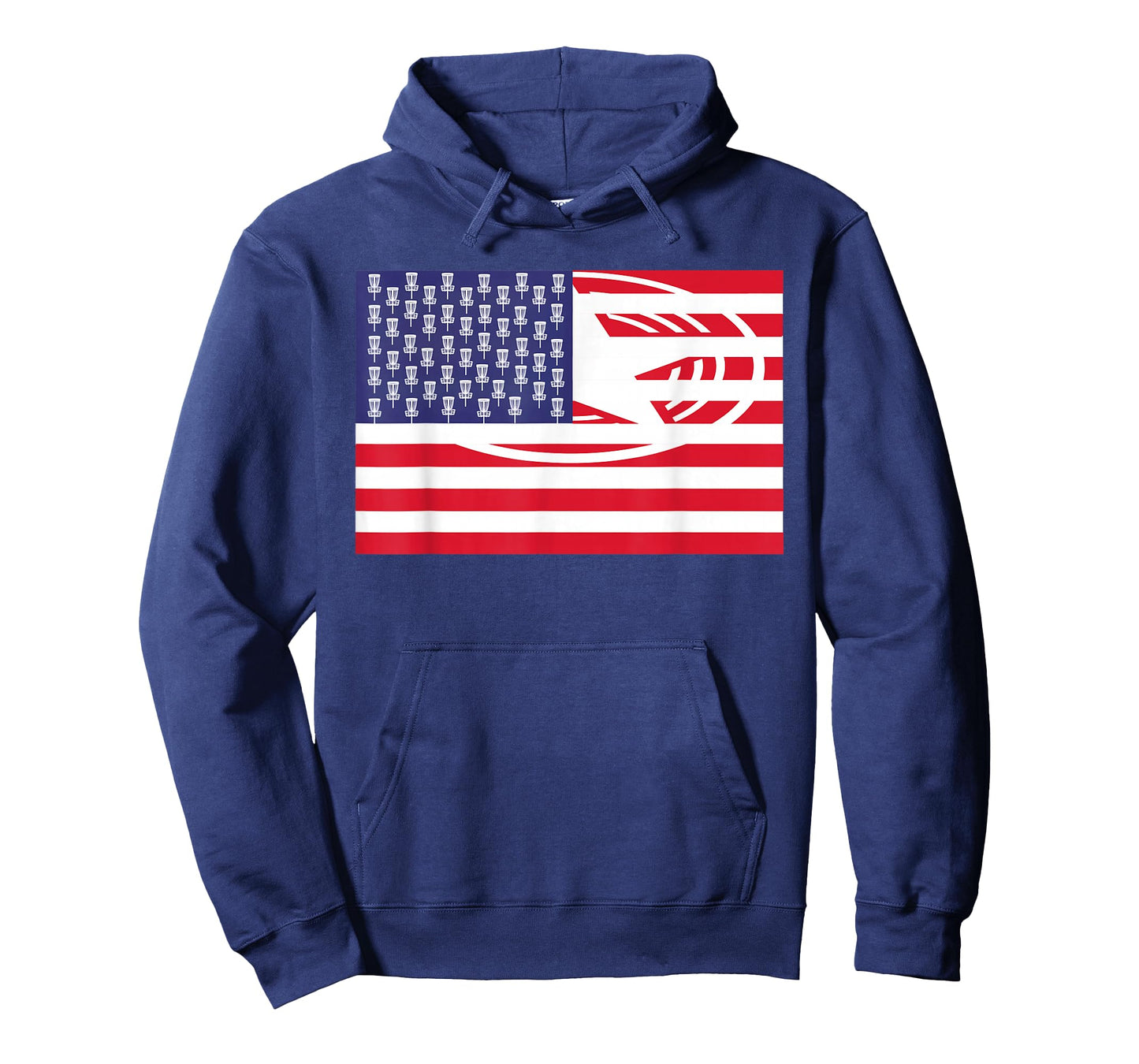 Funny Basket Stars USA Flag Red White Disc Golf T-Shirt