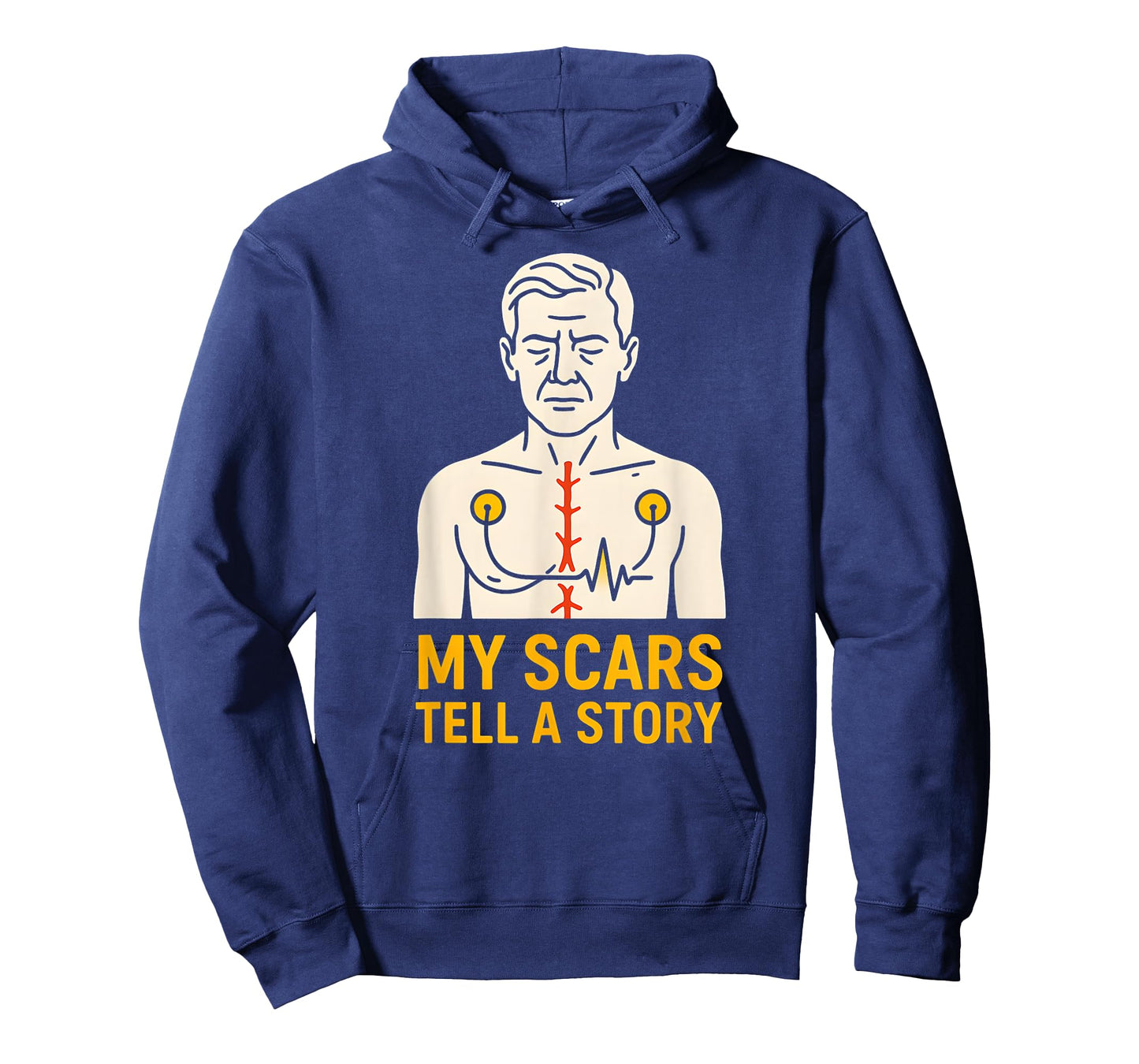 Heart Surgery Patient My Scars Tell A Story Cool Mens T-Shirt