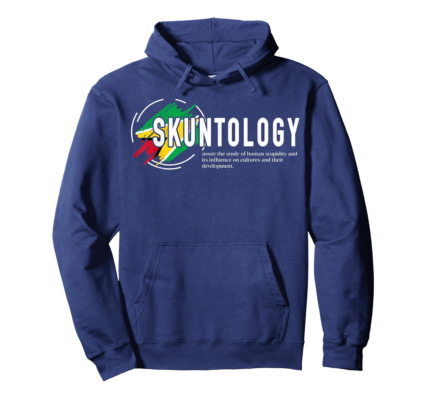 Skuntology meaning with Guyana Flag Funny Patriotic T-Shirt