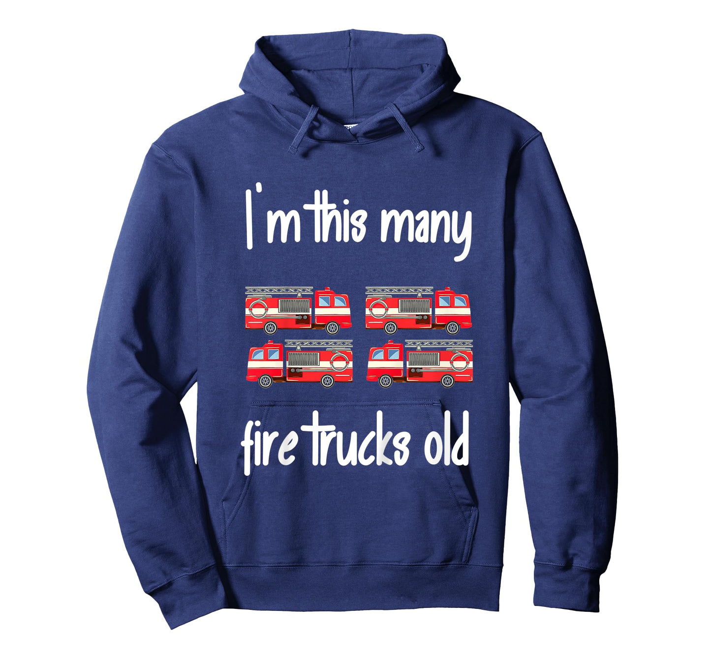 Kids Fire Truck Birthday 4 Years Old 4th Birthday Firefighter T-Shirt