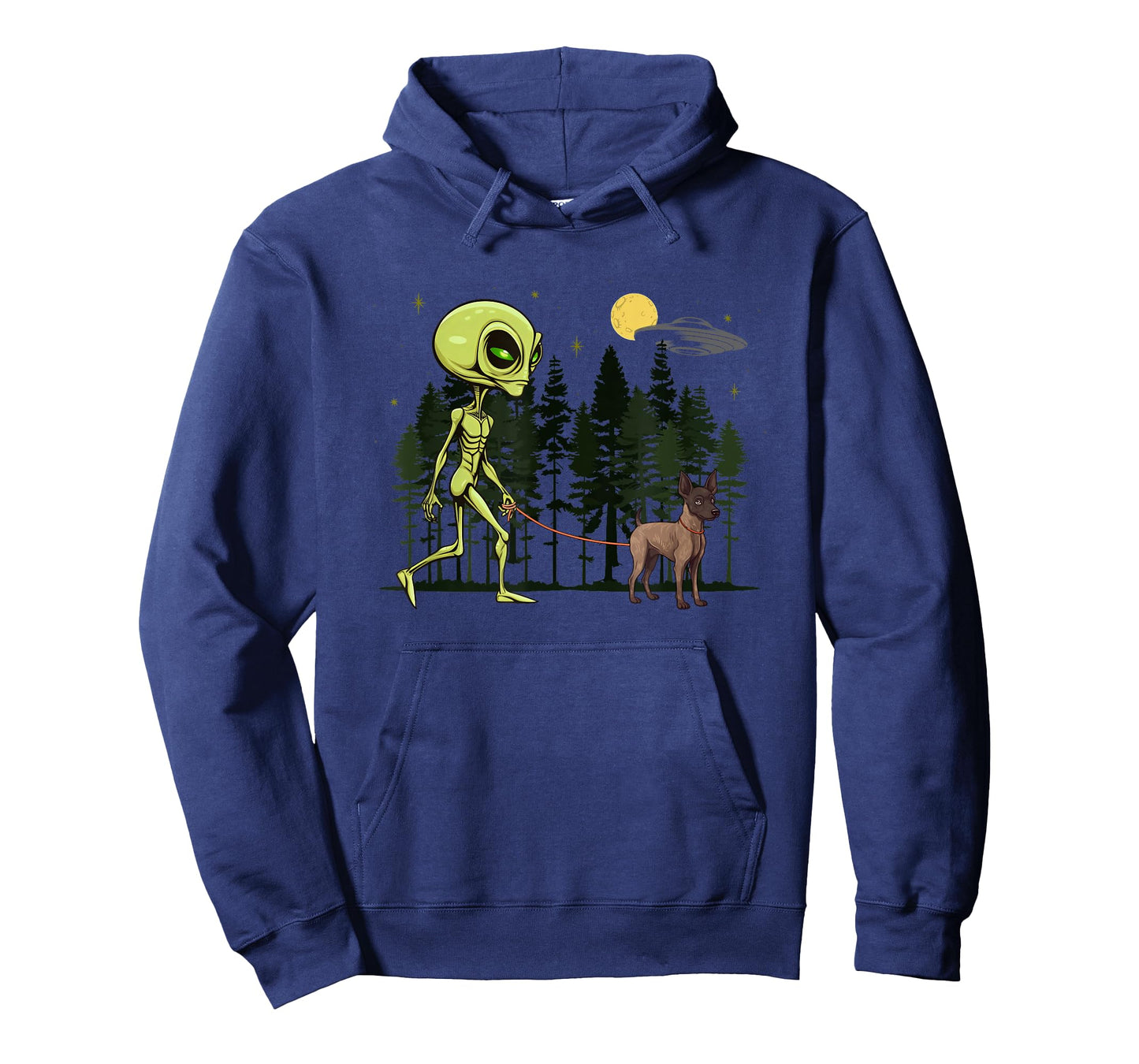 Funny Xoloitzcuintli Xolo Alien Walking UFO Pet Dog Mom Dad T-Shirt