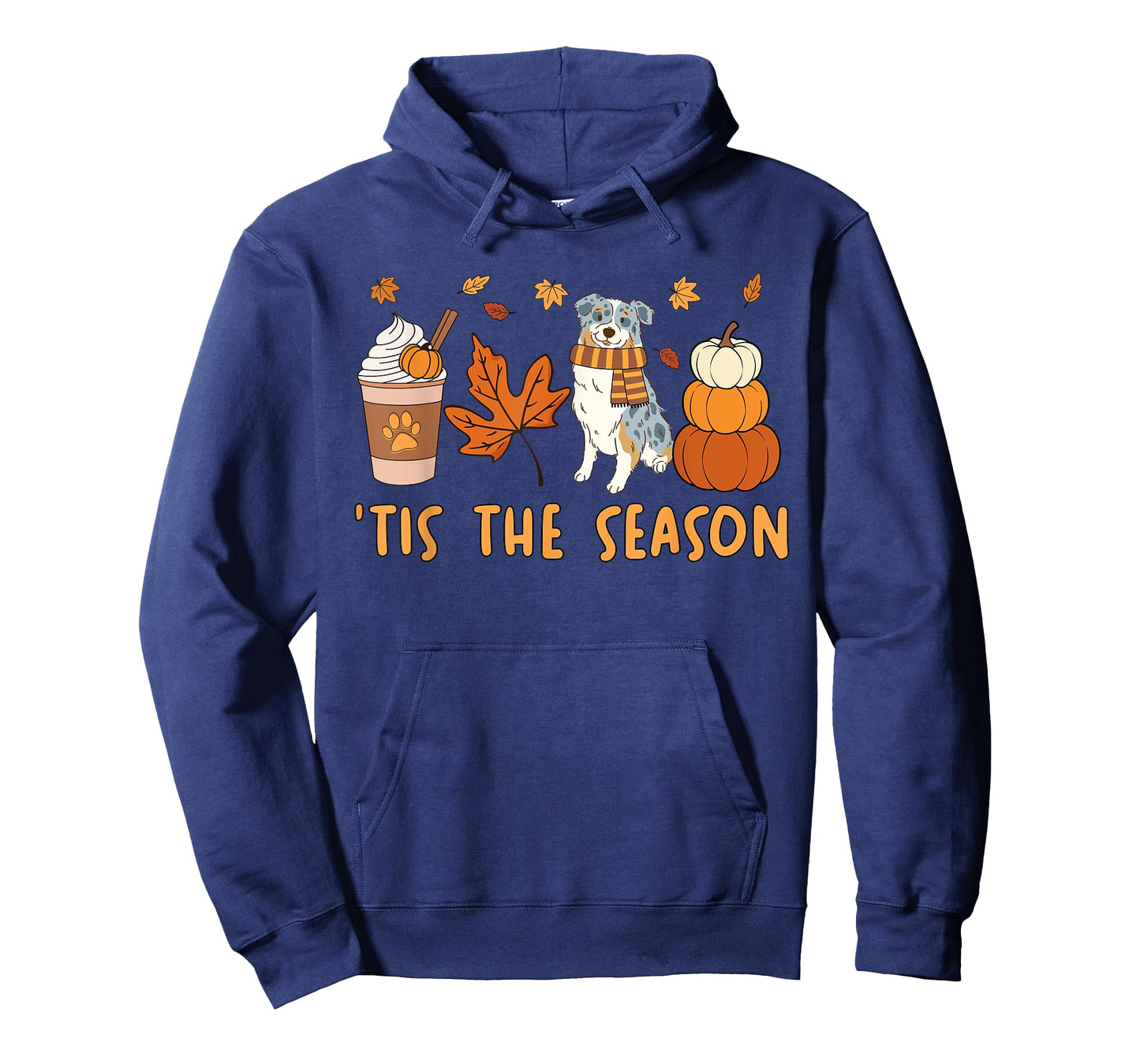 Tis The Season Aussie Dog Fall Autumn Pumpkin Coffee T-Shirt