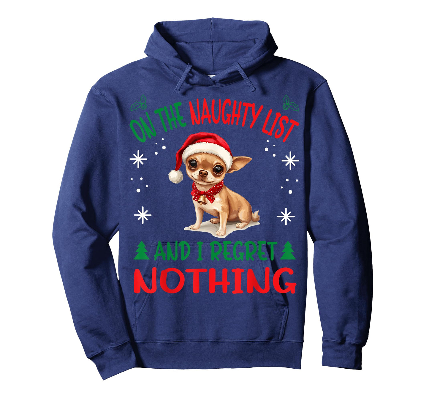 Cute Chihuahua Chiwawa dog Dog Christmas On The Naughty List T-Shirt