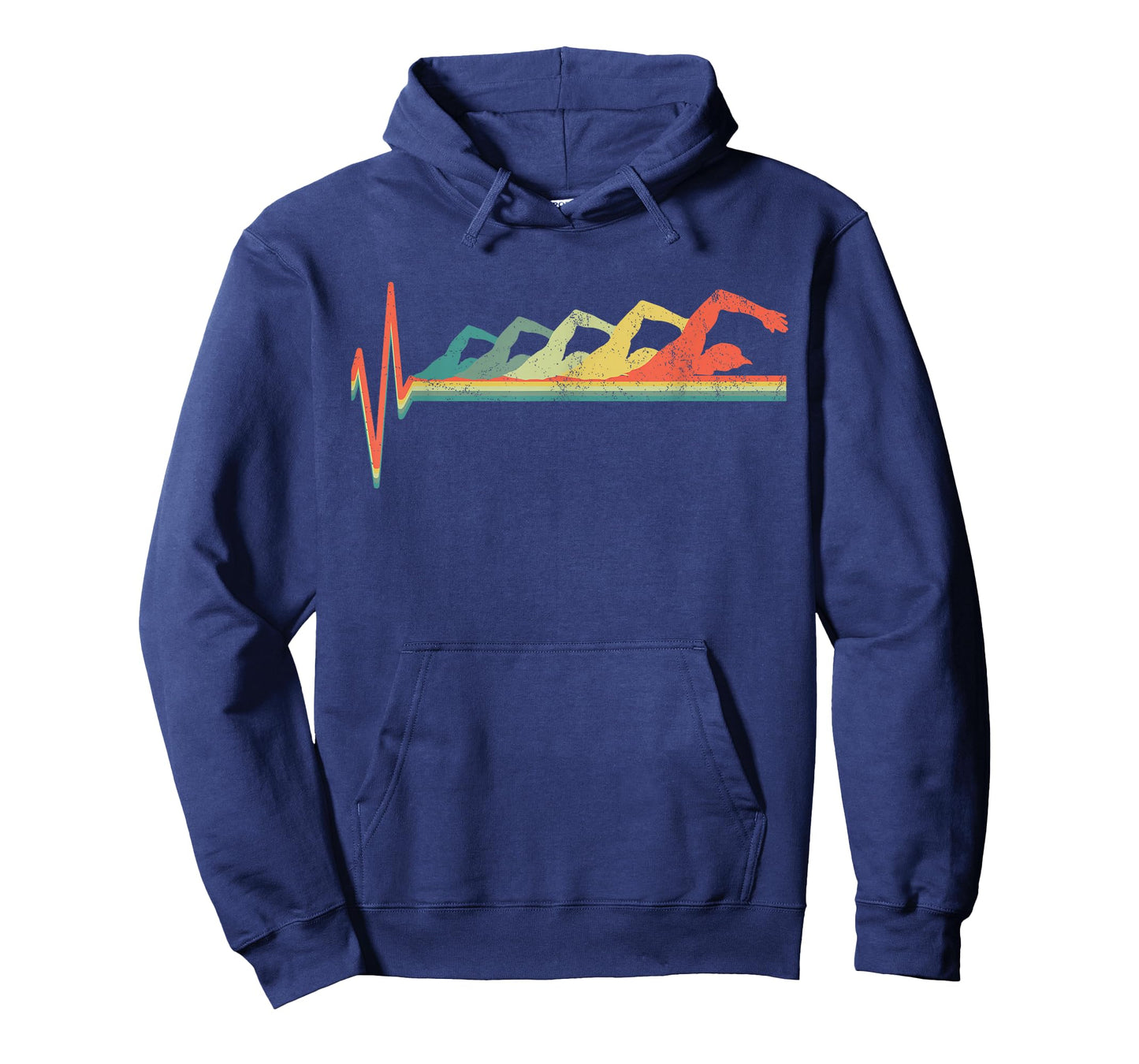 Swimmer Heartbeat Retro Gift T-Shirt