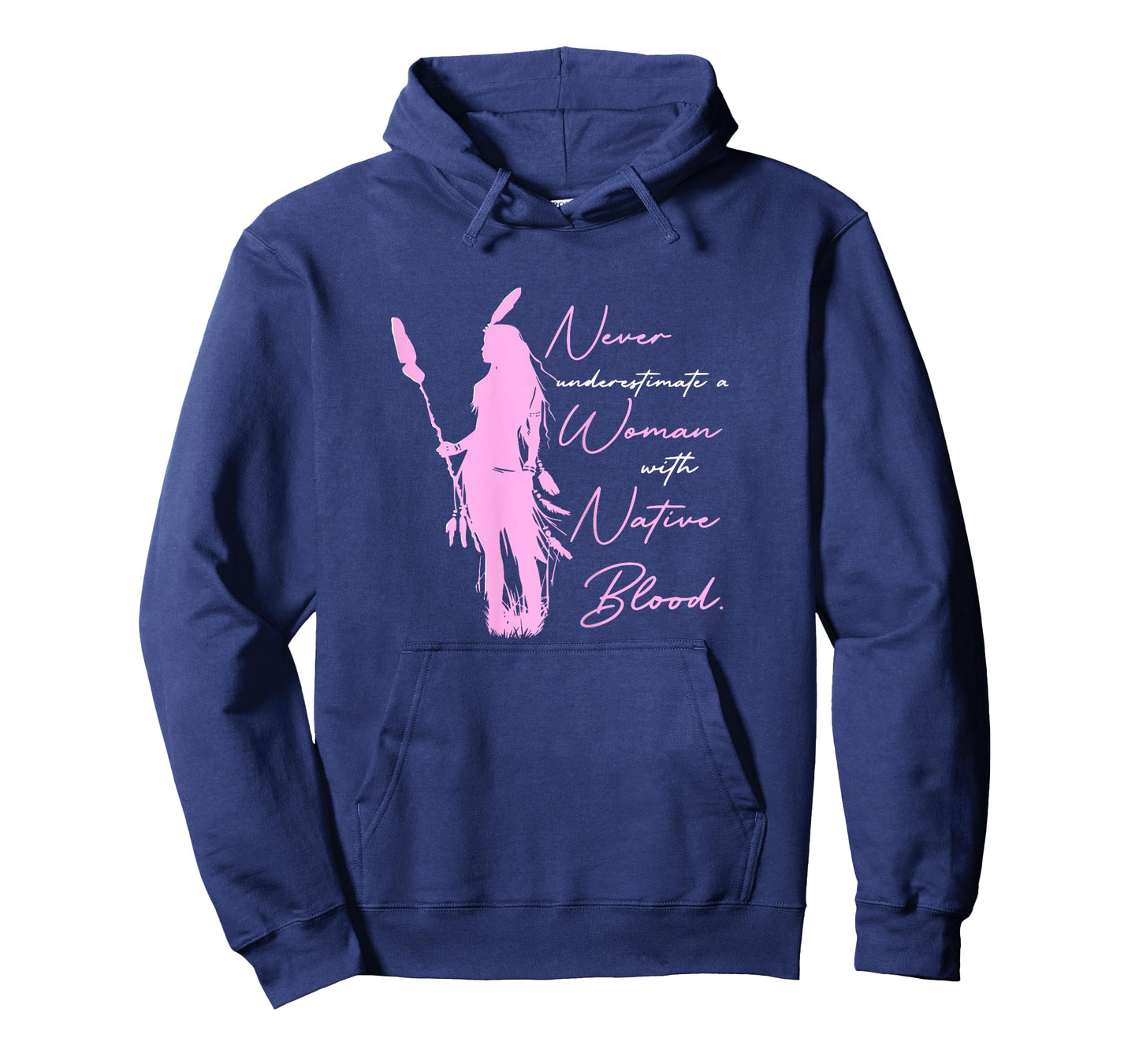 Never Underestimate a Woman With Native Blood American T-Shirt