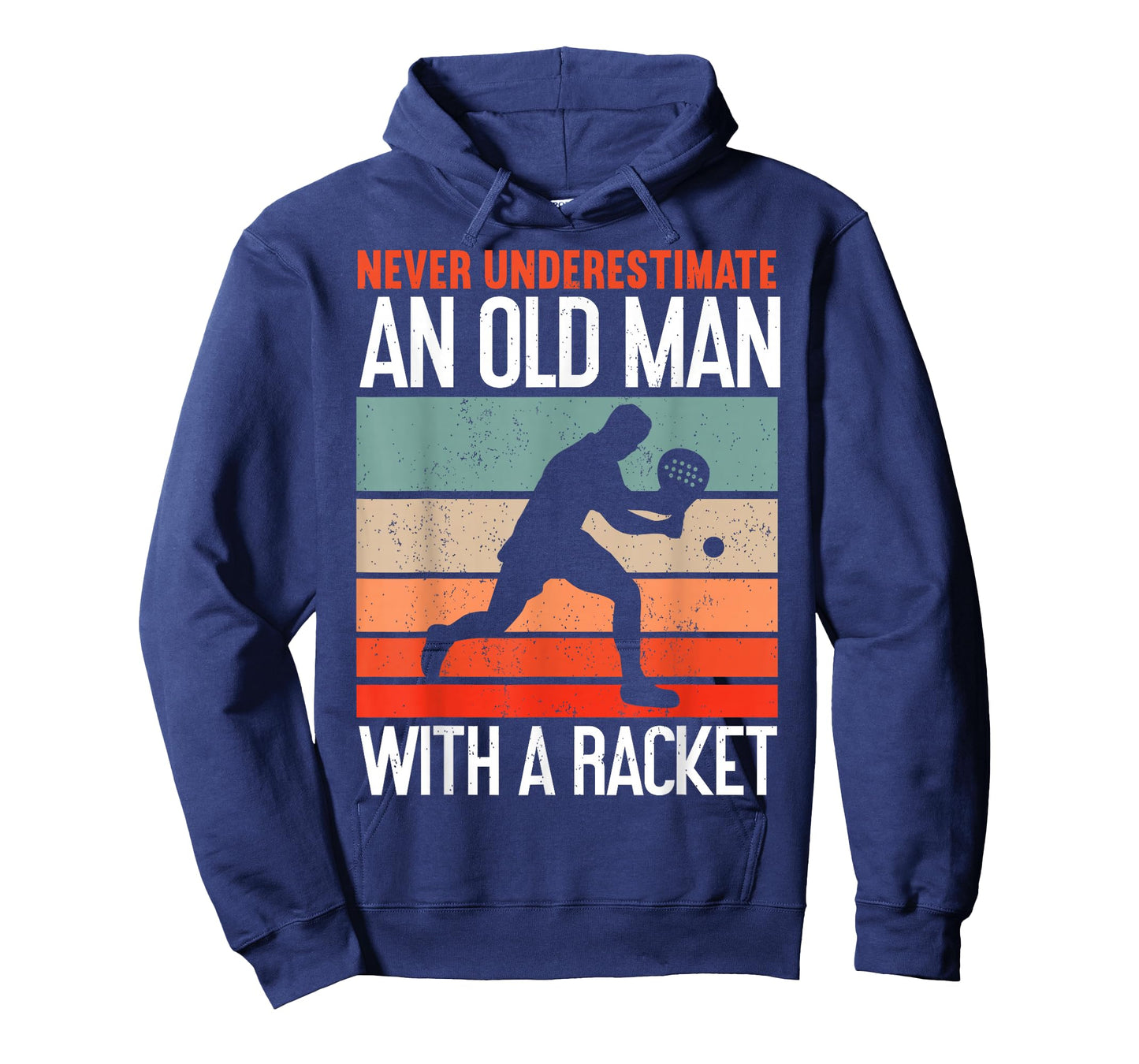 Never Underestimate an Old Man with A Racket Funny Padel T-Shirt