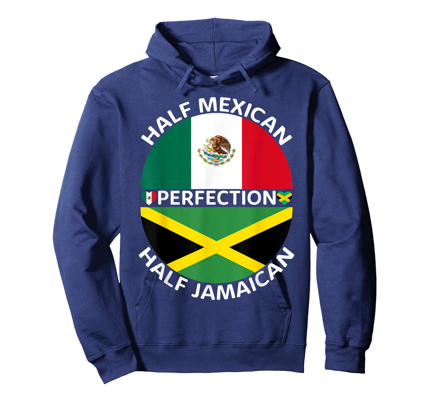 Half Mexican Half Jamaican Mexico Jamaica Flag Men Women T-Shirt