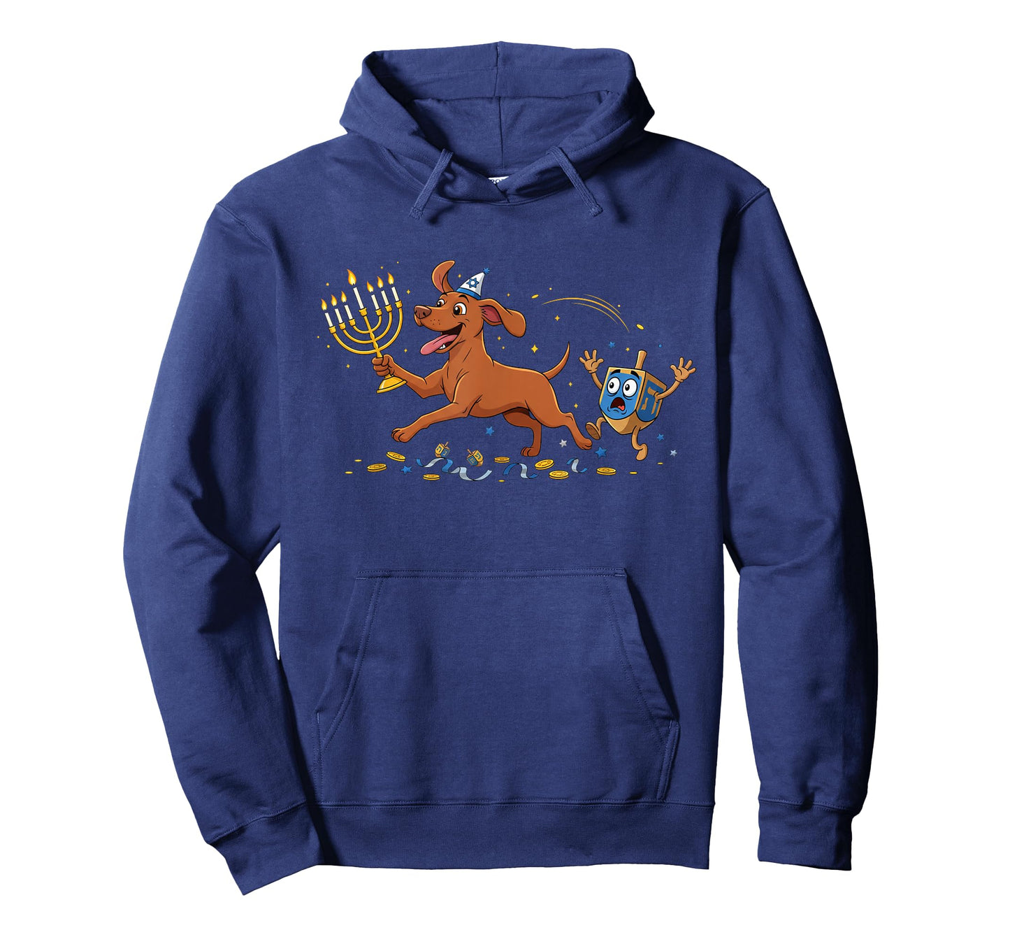 Funny Vizsla Dreidel Menorah Hanukkah Kids Womens Mens T-Shirt