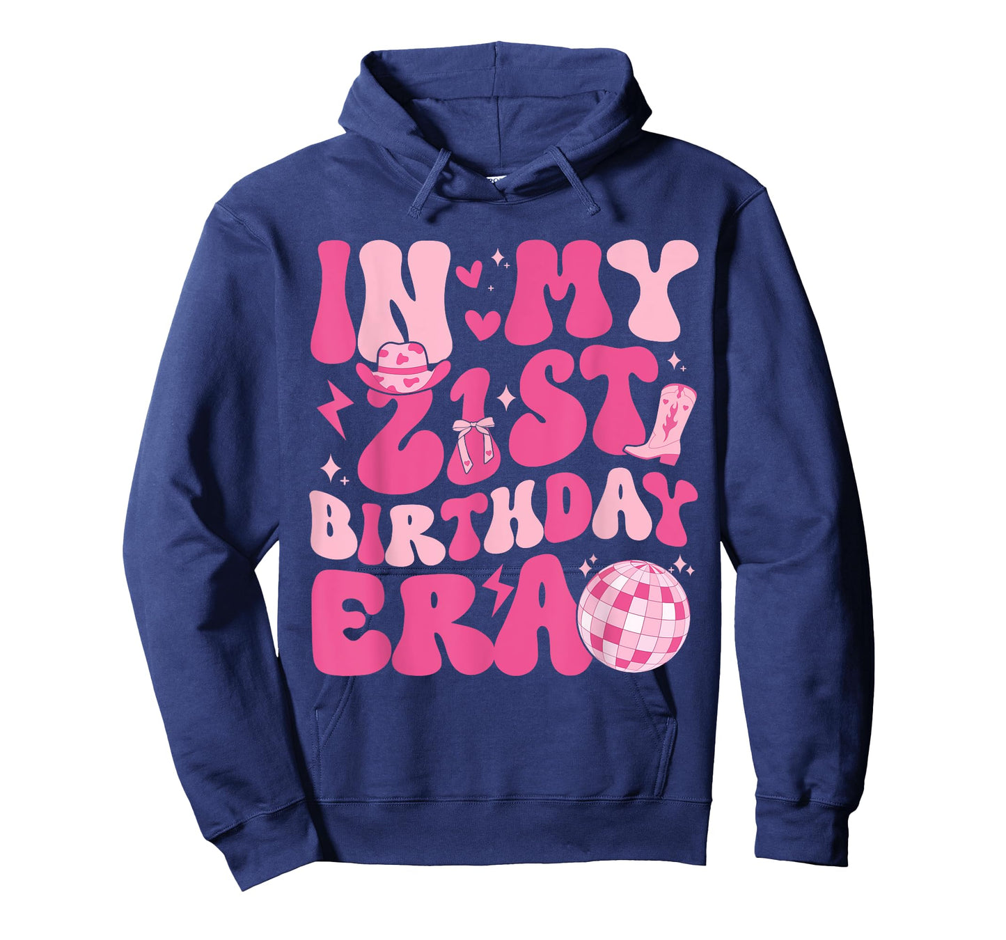 In My 21st Birthday Era Groovy Disco 21 Year Old Birthday T-Shirt